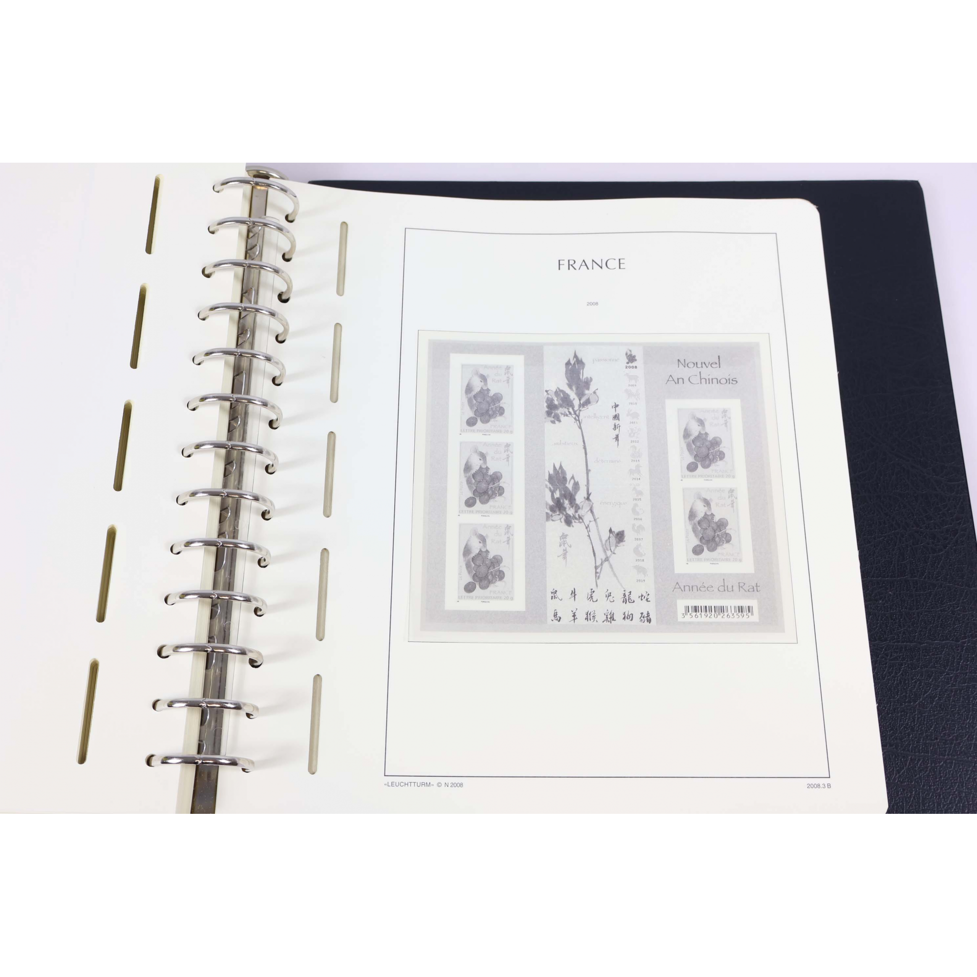 ALBUM LEUCHTTURM POUR RANGER UNE COLLECTION DE TIMBRES DE FRANCE DE 2007 À 2008