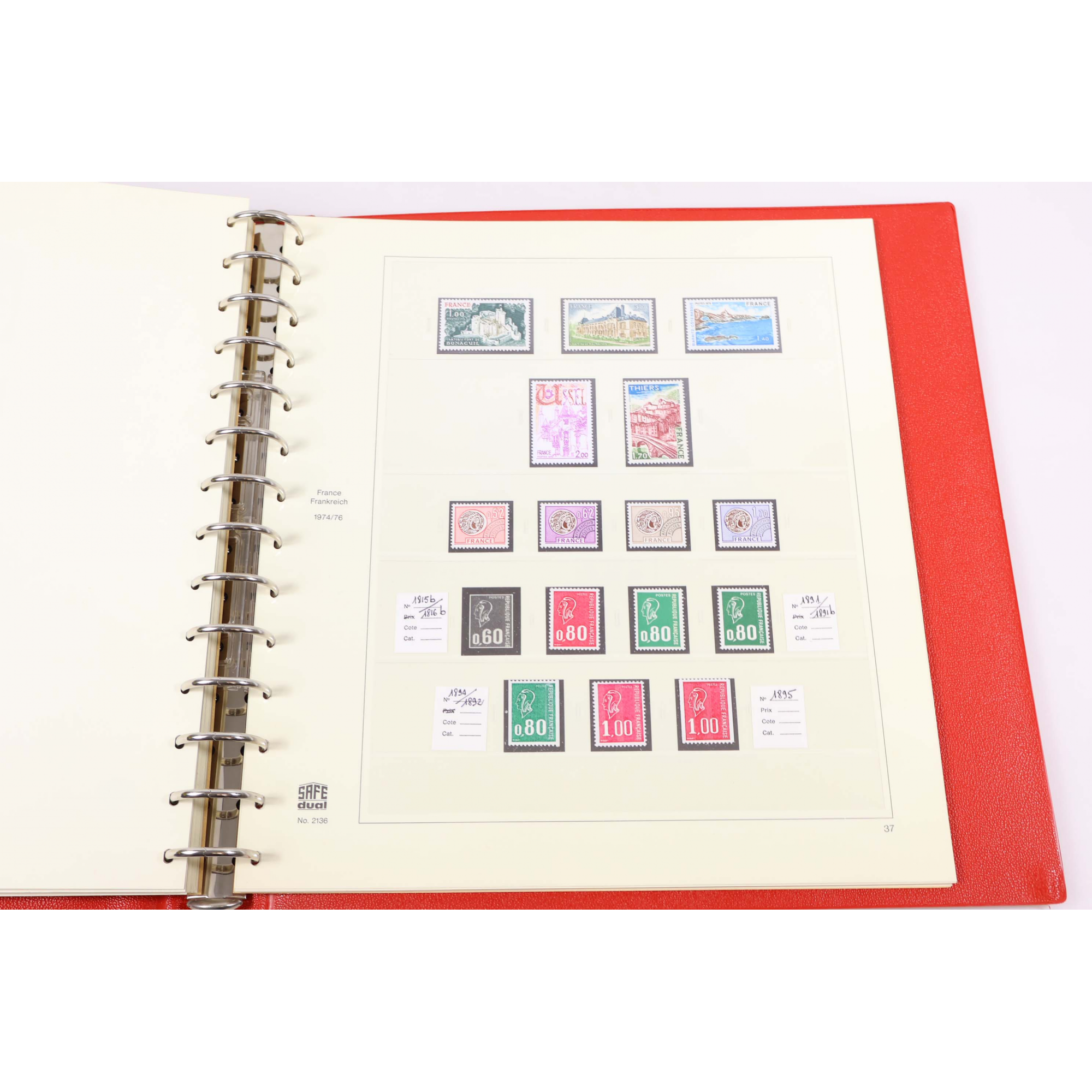 COLLECTION FRANCE DE 1971 À 1977 DANS UN ALBUM SAFE DUAL, TIMBRES NEUFS**