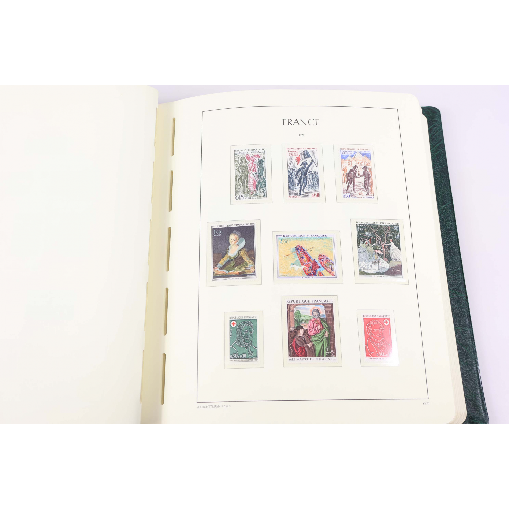 COLLECTION/LOT TIMBRES NEUFS** EN FRANCS 1970 À 1989 ALBUM LEUCHTTURM VF 2333ffr