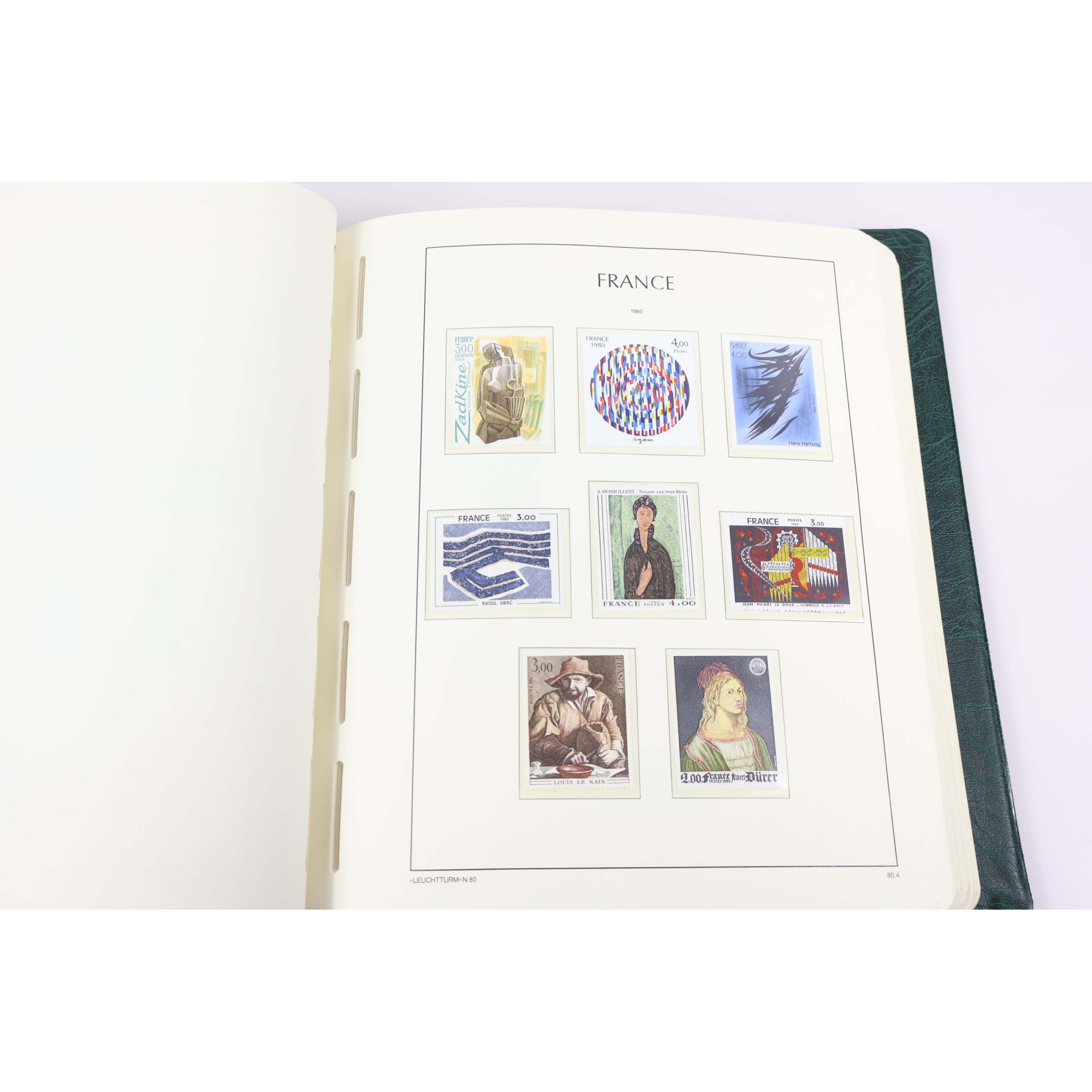 COLLECTION/LOT TIMBRES NEUFS** EN FRANCS 1970 À 1989 ALBUM LEUCHTTURM VF 2333ffr