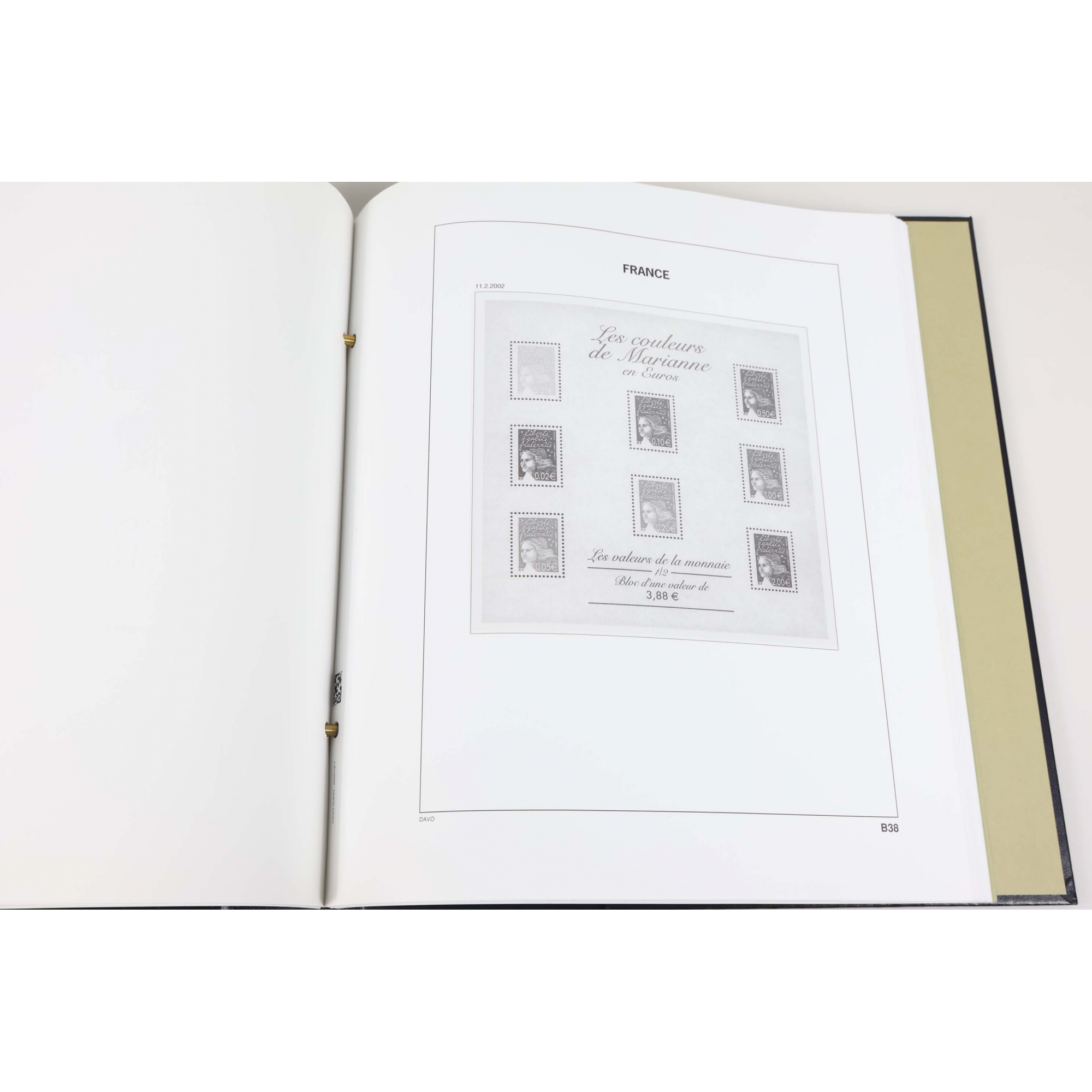 3 ALBUMS DAVO FRANCE DE 1973-2004 POUR COLLECTION DE TIMBRES, BLOCS, PA, CARNETS