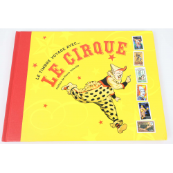 FRANCE, LIVRE DES TIMBRES " VOYAGE AVEC LE CIRQUE " 2008 COMPLET, ANGLES ABIMÉS