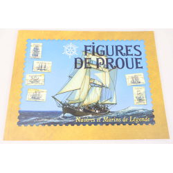 LE LIVRE DES TIMBRES "FIGURES DE PROUE - NAVIRES ET MARINS DE LÉGENDE" 2008