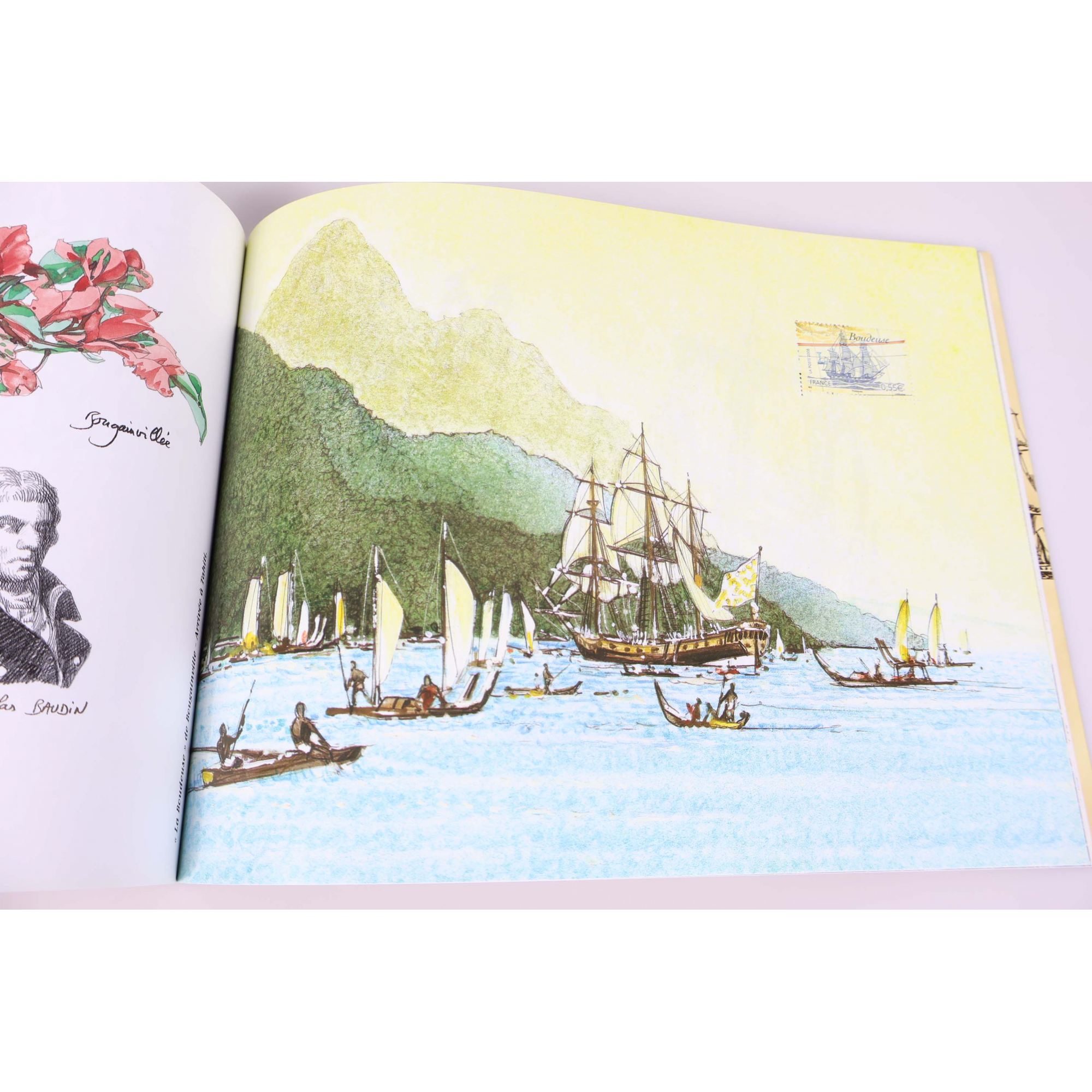 LE LIVRE DES TIMBRES "FIGURES DE PROUE - NAVIRES ET MARINS DE LÉGENDE" 2008