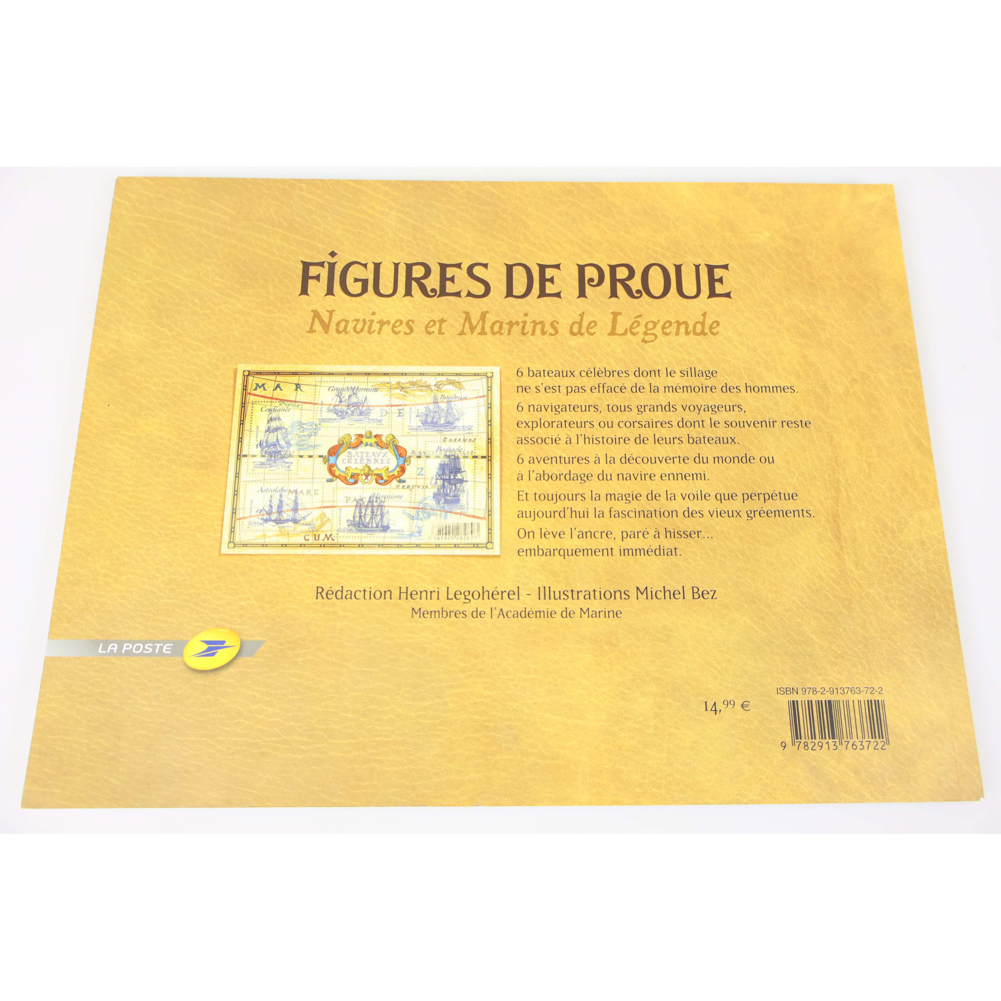 LE LIVRE DES TIMBRES "FIGURES DE PROUE - NAVIRES ET MARINS DE LÉGENDE" 2008