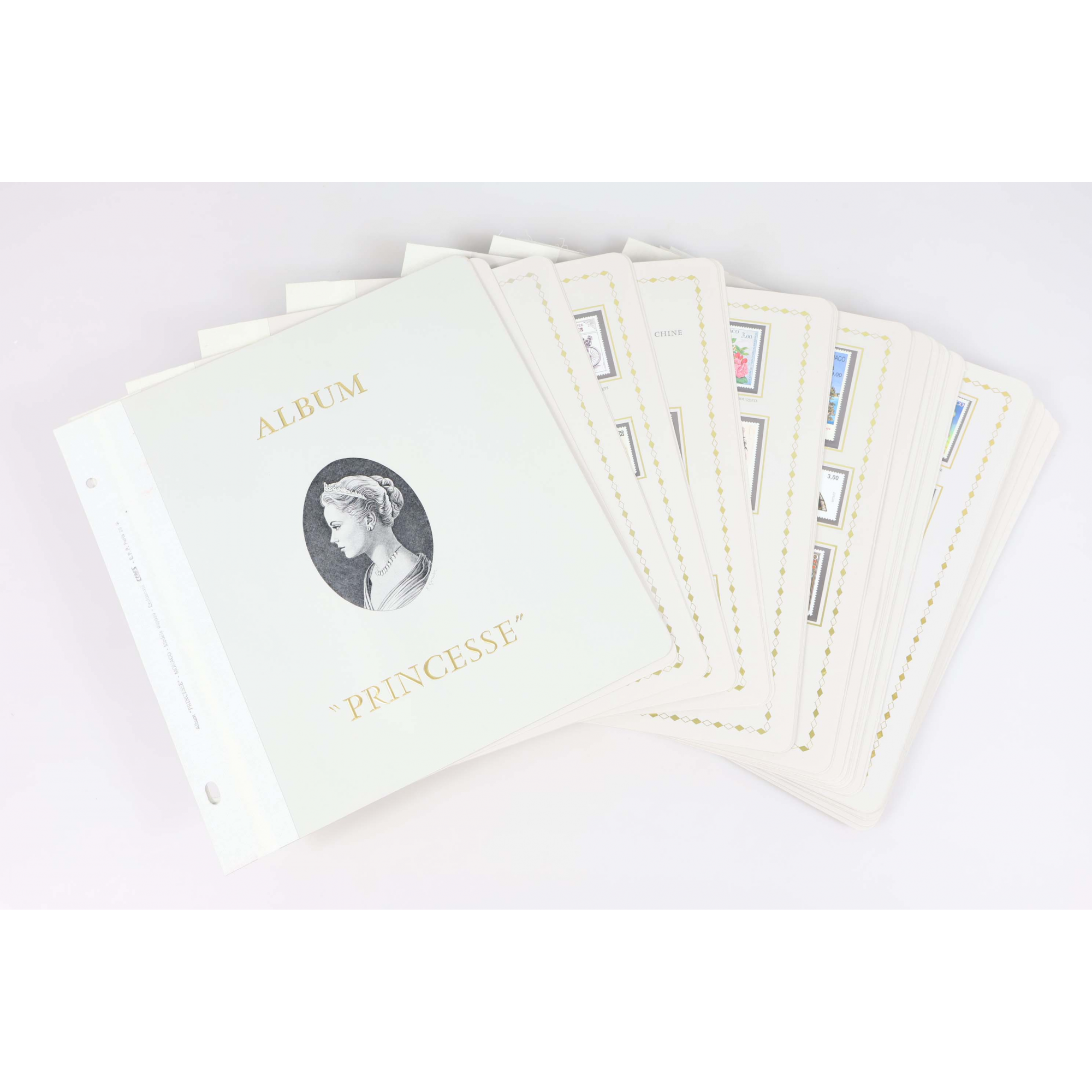 COLLECTION DE MONACO DE 1995 À 2003 TIMBRES NEUFS** SUR FEUILLES CÉRÈS PRINCESSE