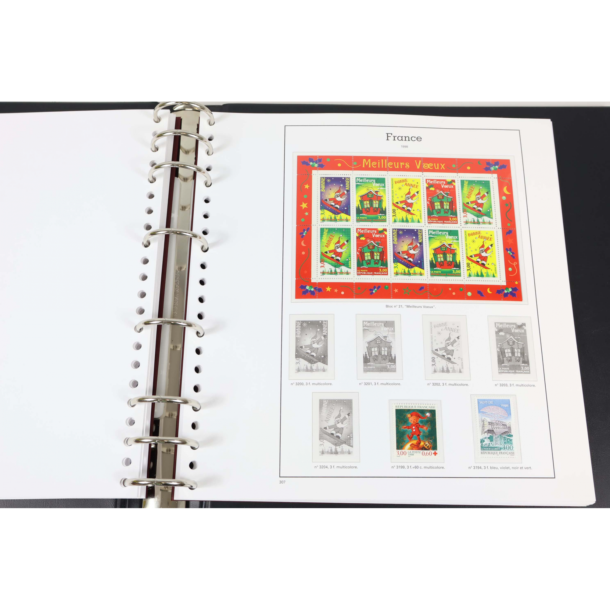 COLLECTION/LOT TIMBRES NEUFS** EN FRANCS 1997 À 1999 DANS UN ALBUM YT VF 730ffr