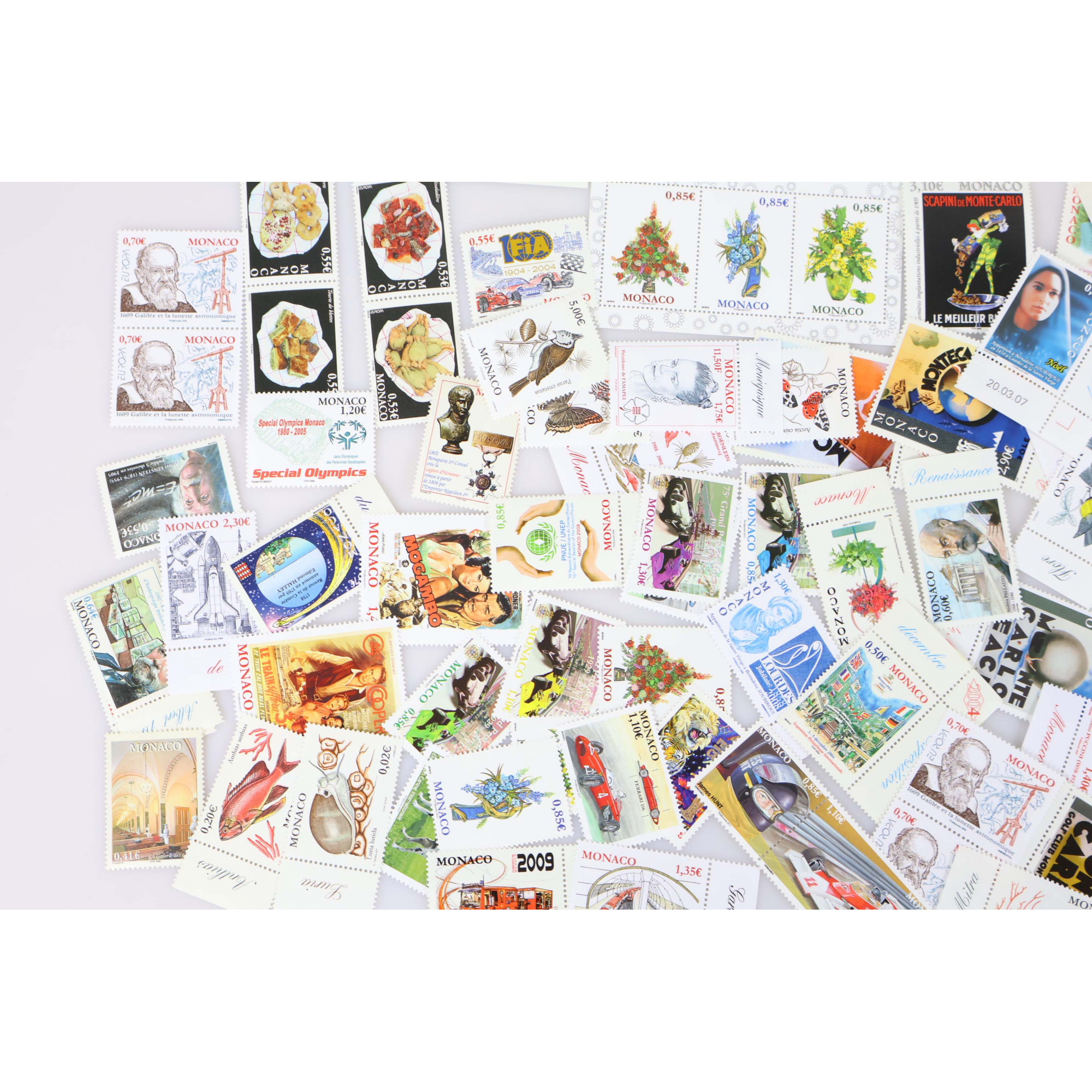 MONACO, LOT DE TIMBRES/BLOCS/CARNETS EN EUROS NEUFS**, VALEUR FACIALE 213.33€