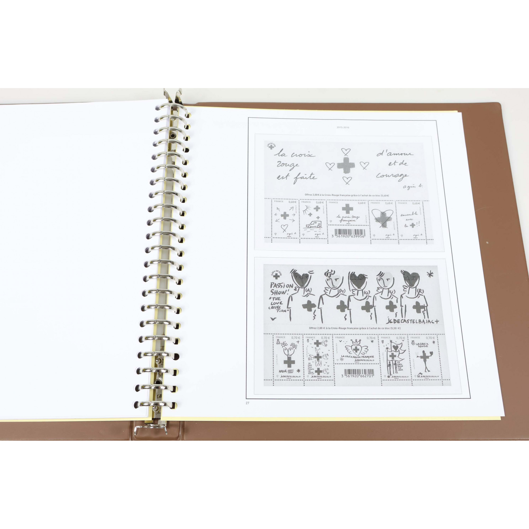 ALBUM MARINI, POUR RANGER UNE COLLECTION DE CARNETS CROIX ROUGE DE 1952 À 2016