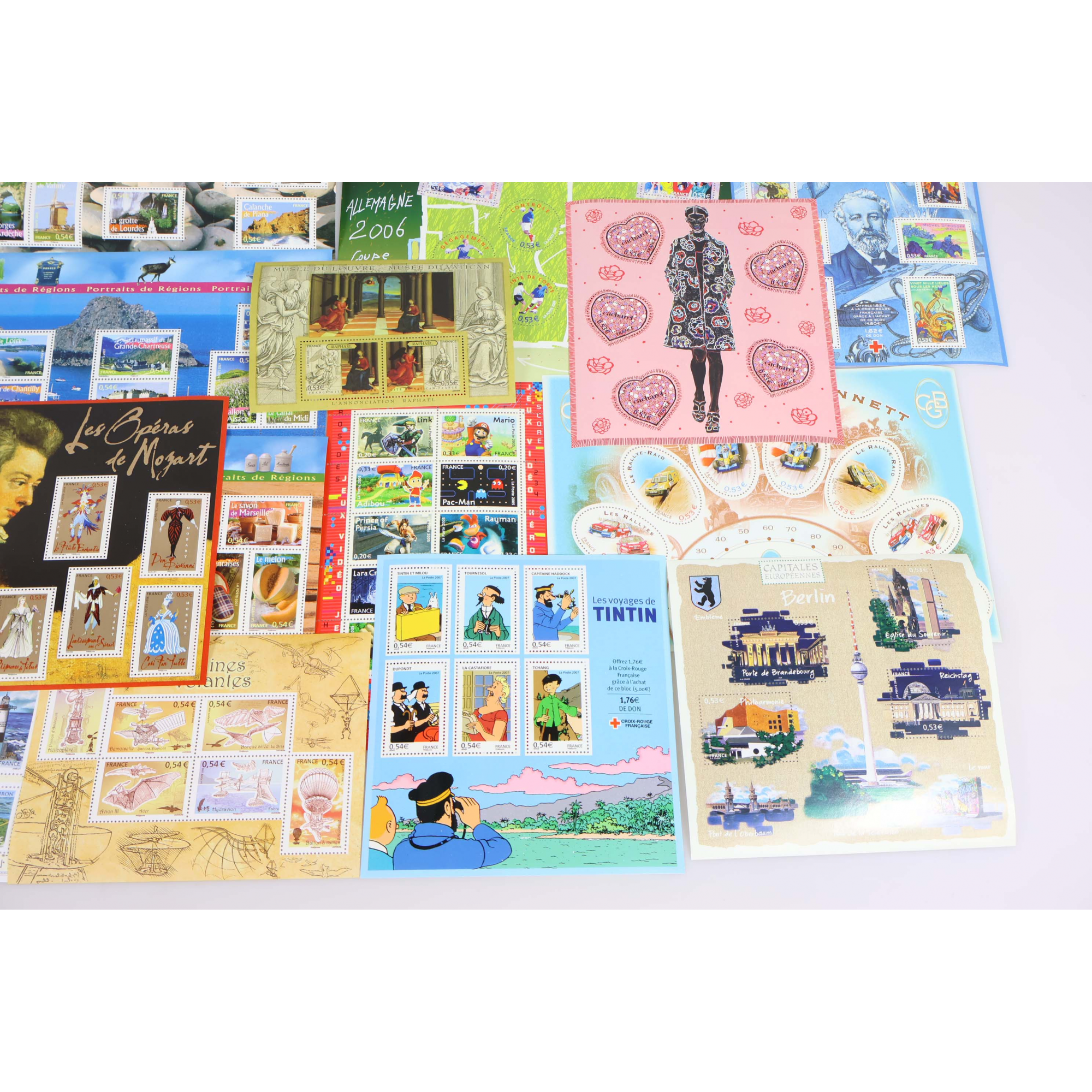 LOT DE TIMBRES ET BLOCS-FEUILLETS FRANCE POUR AFFRANCHIR/COLLECTION FACIALE 178€