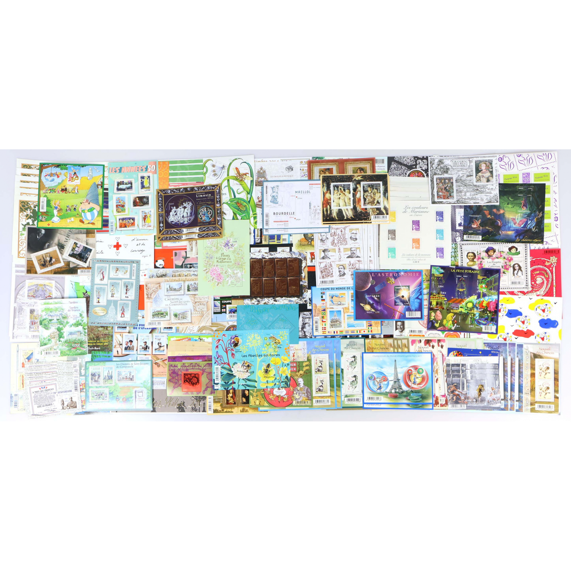 LOT IMP DE BLOCS-FEUILLETS EN EUROS TIMBRES NEUFS DE FRANCE AVEC LÉGERS DÉFAUTS