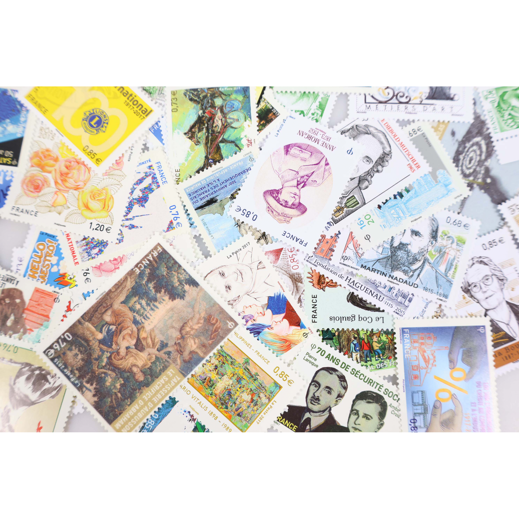 LOT DE TIMBRES ET BLOCS EN EUROS ENTRE 2015 ET 2022 FRANCE NEUFS** FACIALE 155€