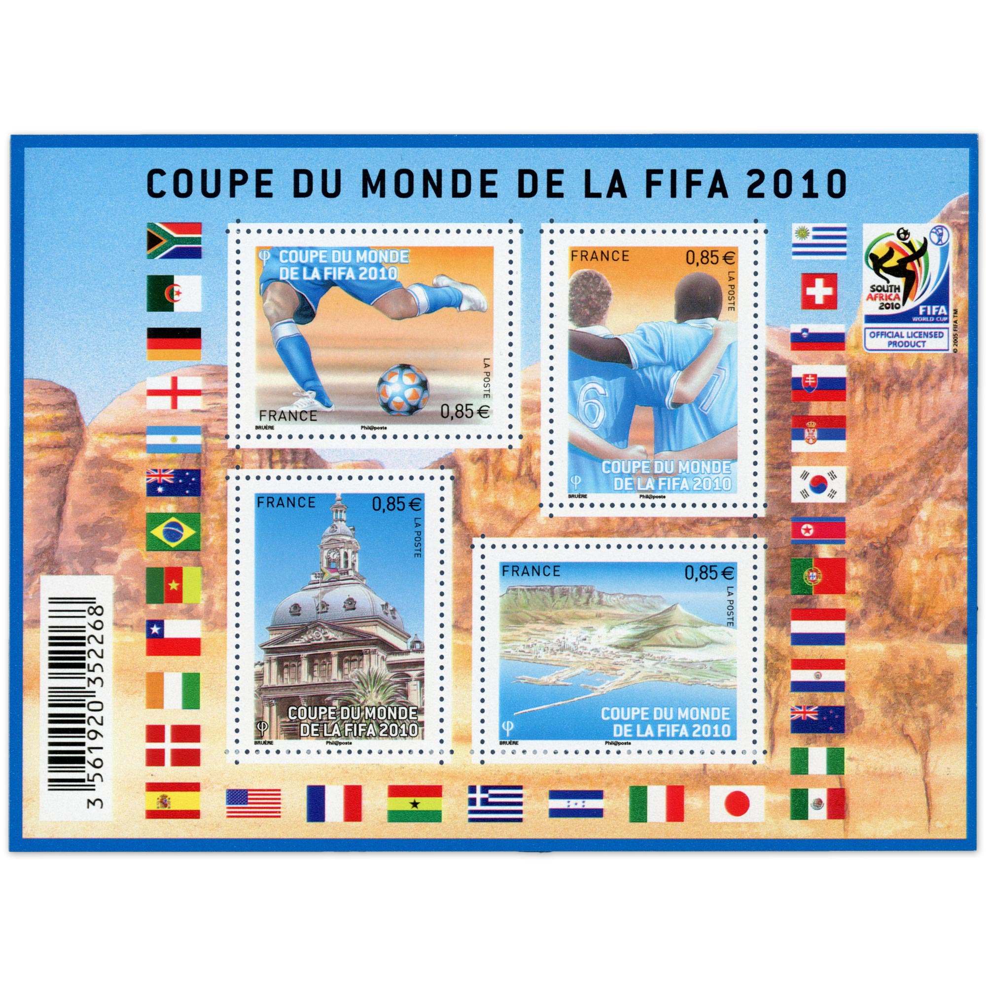 FEUILLET N°F4481 "COUPE DU MONDE DE FOOTBALL" TIMBRES NEUFS** DE FRANCE LUXE