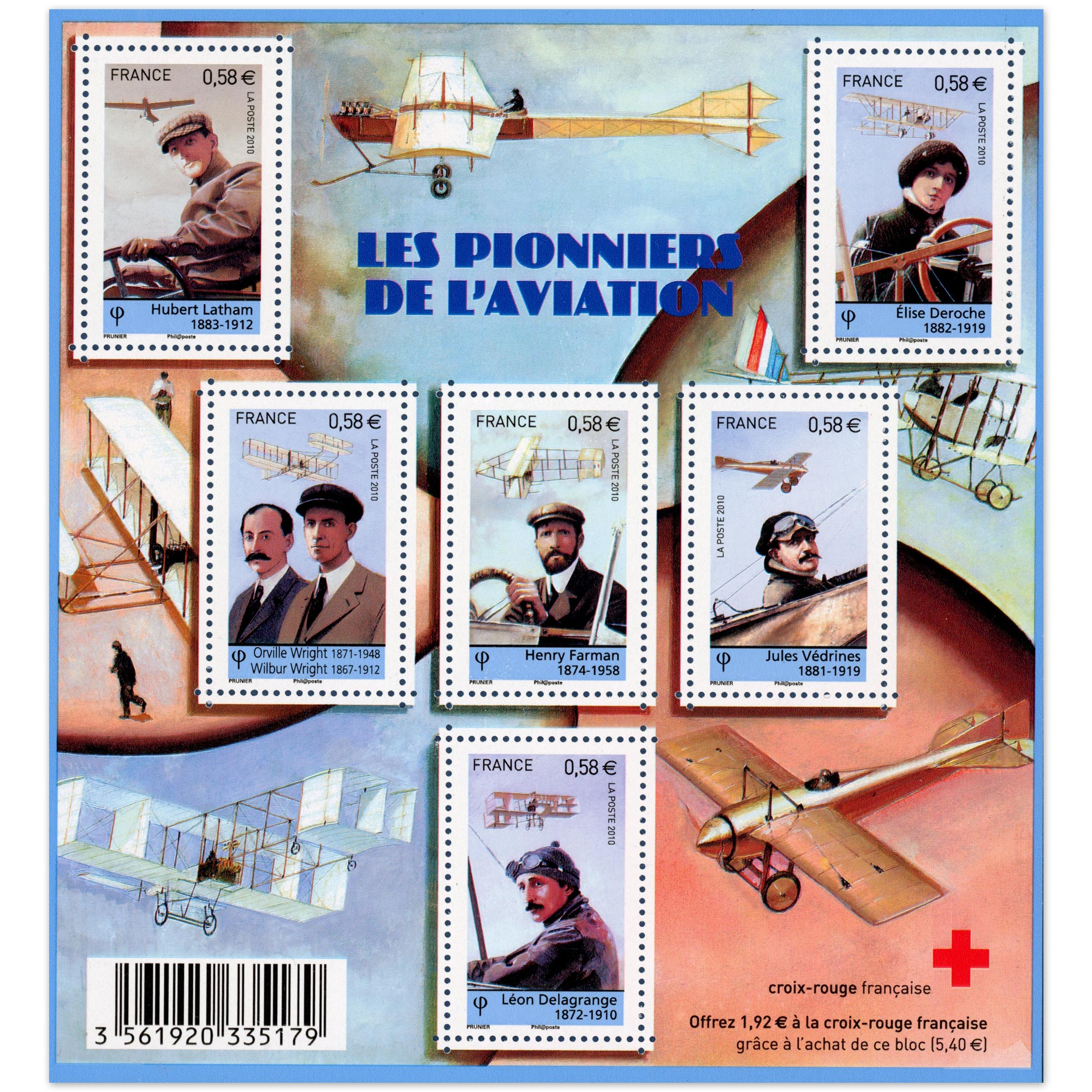 FEUILLET N°F4504 "LES PIONNIERS DE L'AVIATION" TIMBRES NEUFS** DE FRANCE LUXE