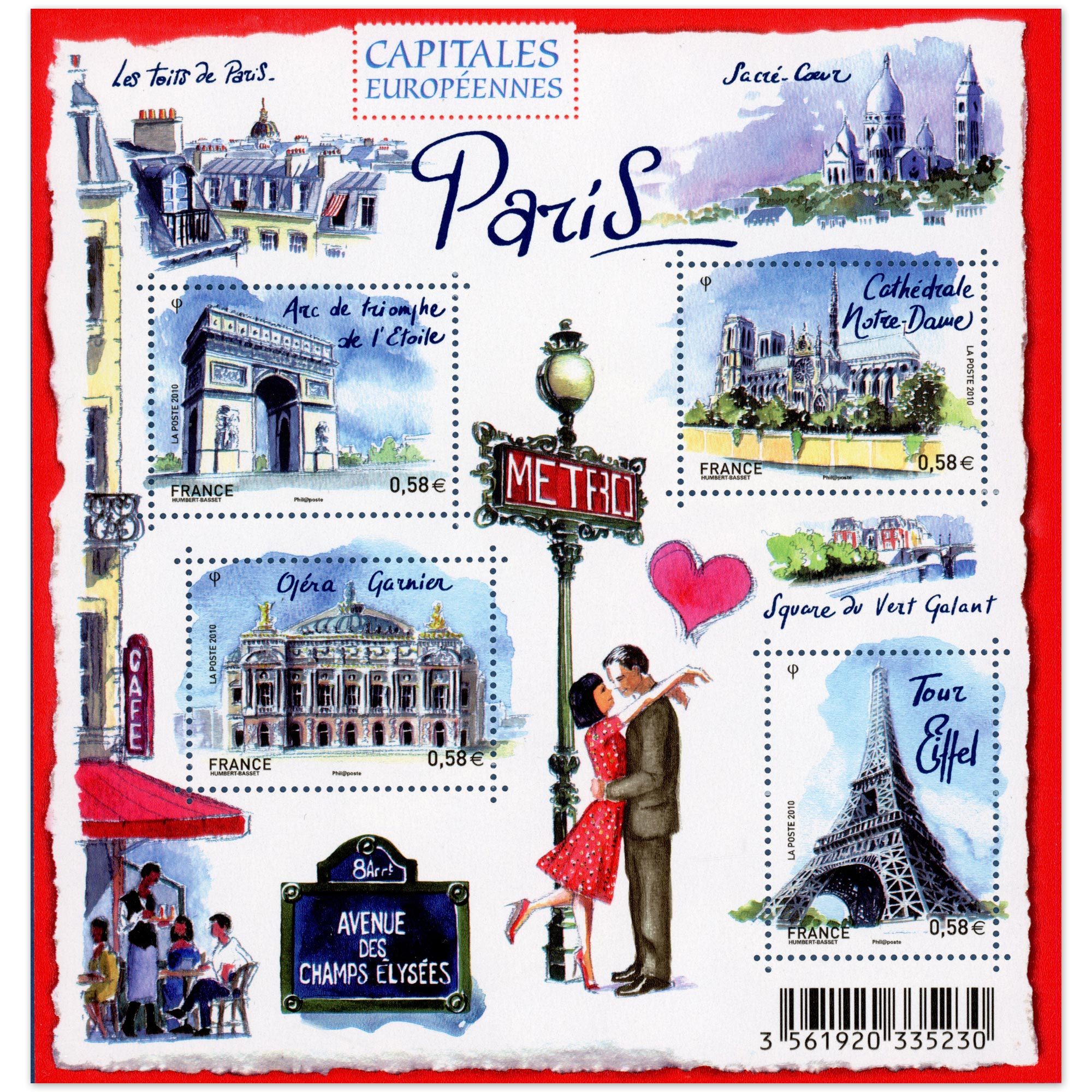 FEUILLET N°F4514 "CAPITALES EUROPÉENNES PARIS" TIMBRES NEUFS** DE FRANCE LUXE