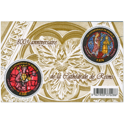 FEUILLET N°F4549 "ANNIVERSAIRE CATHÉDRALE REIMS" TIMBRES NEUFS** DE FRANCE LUXE