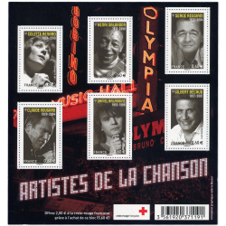 FEUILLET N°F4608 "ARTISTES DE LA CHANSON" TIMBRES NEUFS** DE FRANCE LUXE