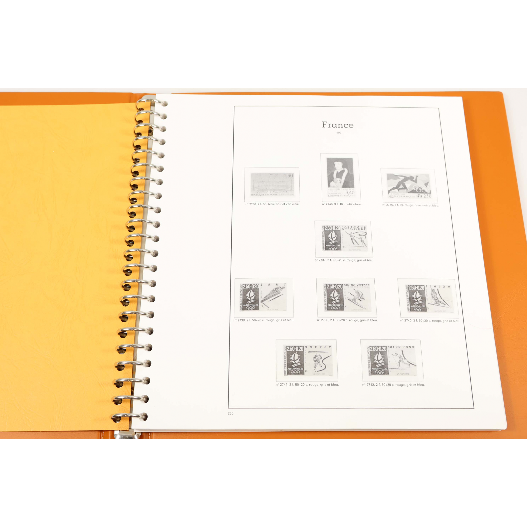 CLASSEUR HAUT DE GAMME YVERT ET TELLIER POUR COLLECTION DE FRANCE DE 1992 À 1996