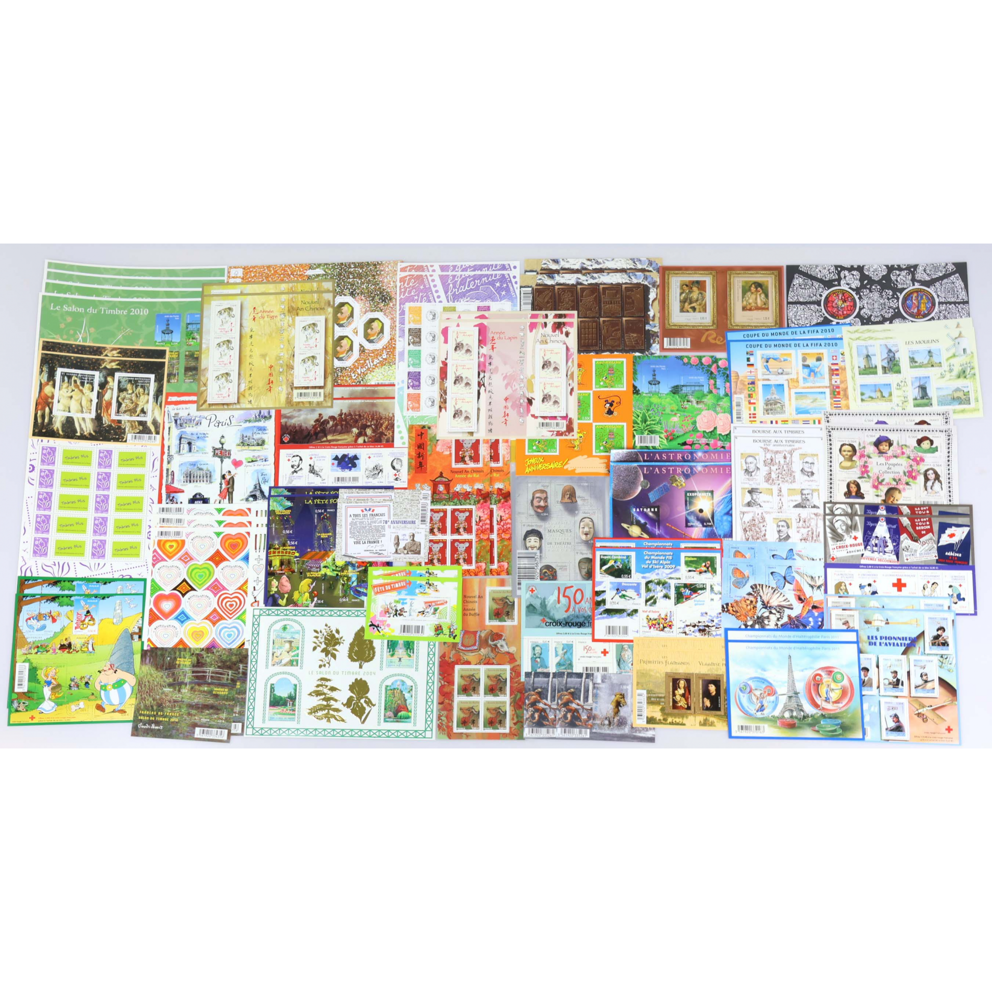 LOT DE BLOCS-FEUILLETS EN EUROS FACIALE 265€ TIMBRES DE FRANCE NEUFS** MODERNES