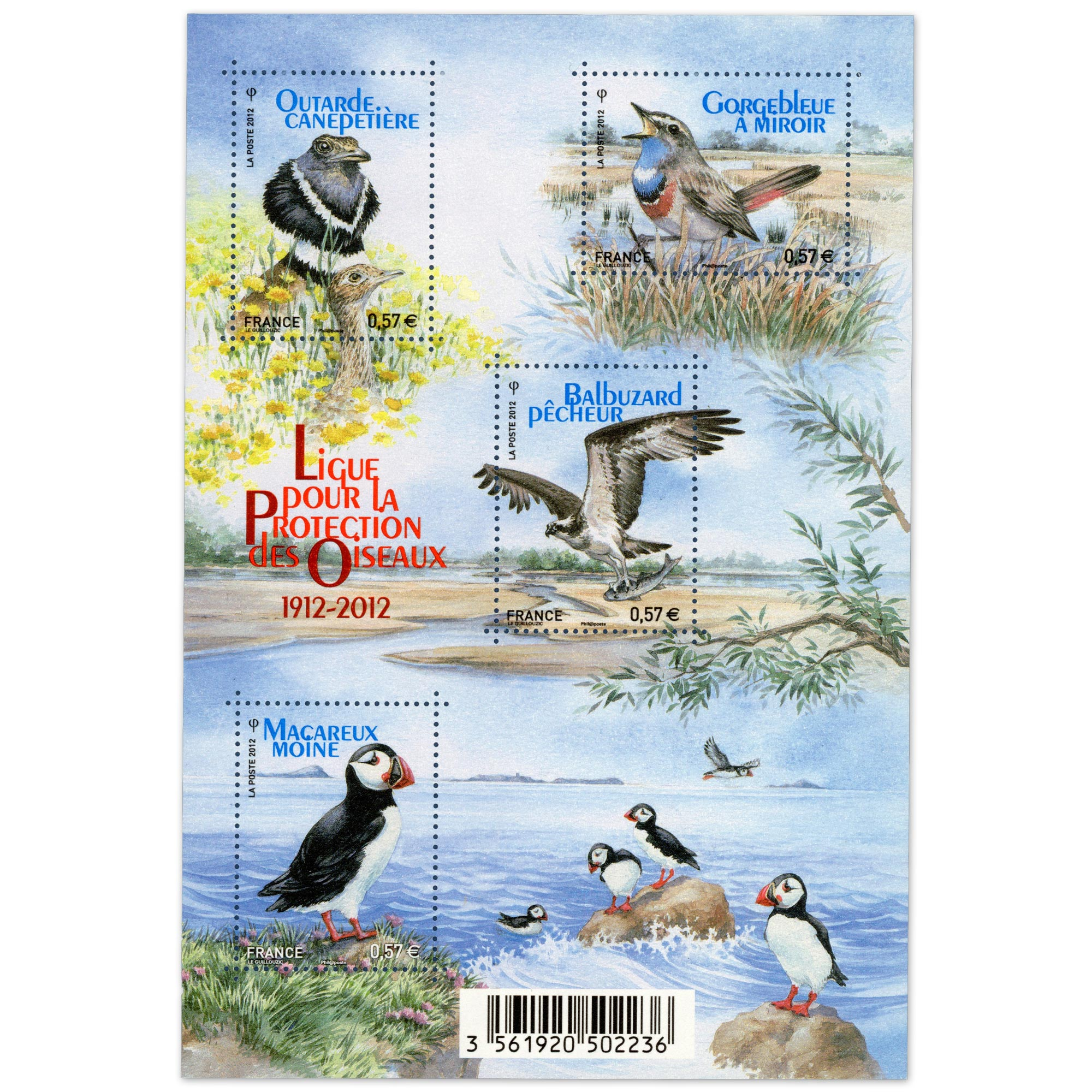 FEUILLET N°F4656 "LIGUE PROTECTION DES OISEAUX" TIMBRES NEUFS** DE FRANCE LUXE