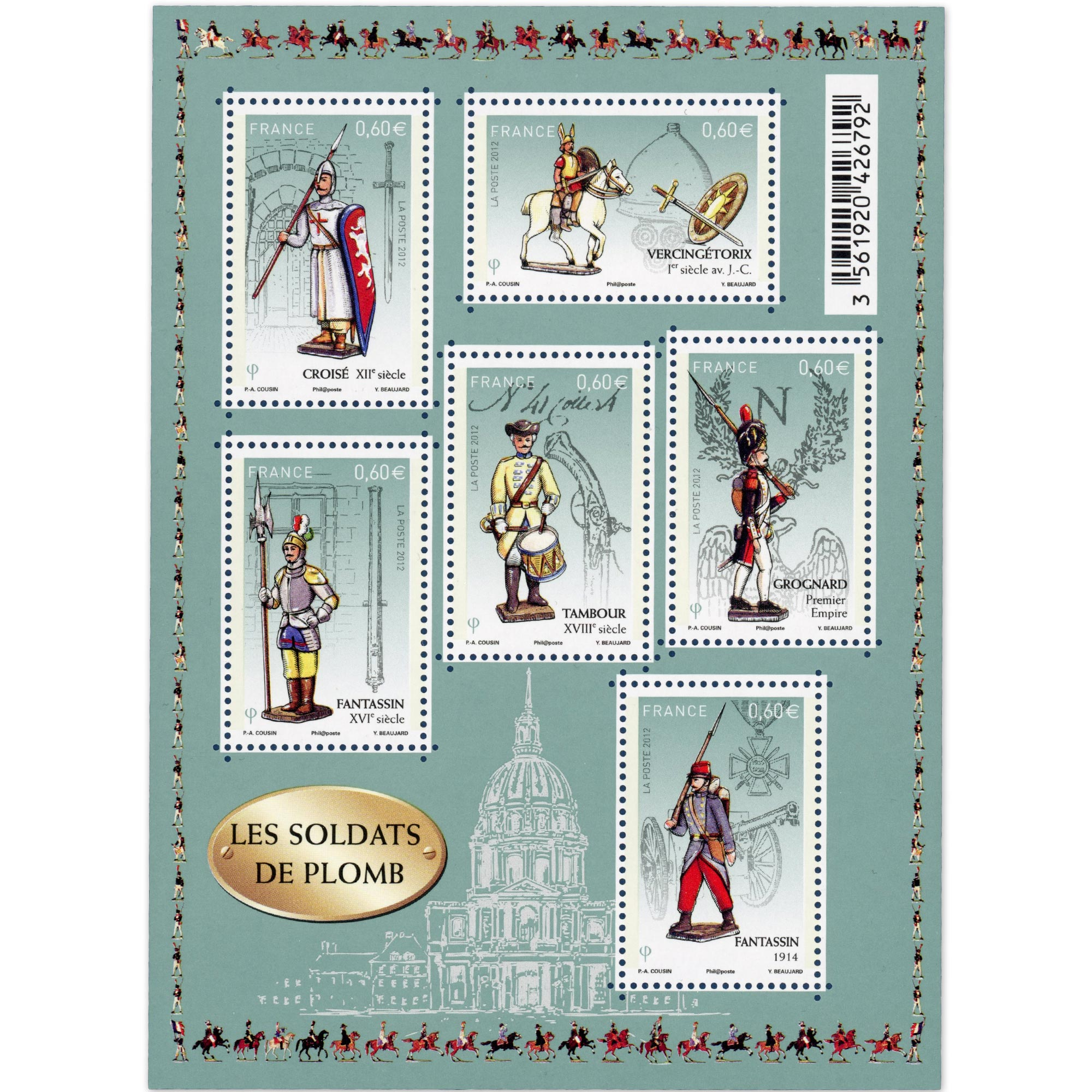 FEUILLET N°F4665 "SOLDATS DE PLOMB" TIMBRES NEUFS** DE FRANCE LUXE ANNÉE 2012