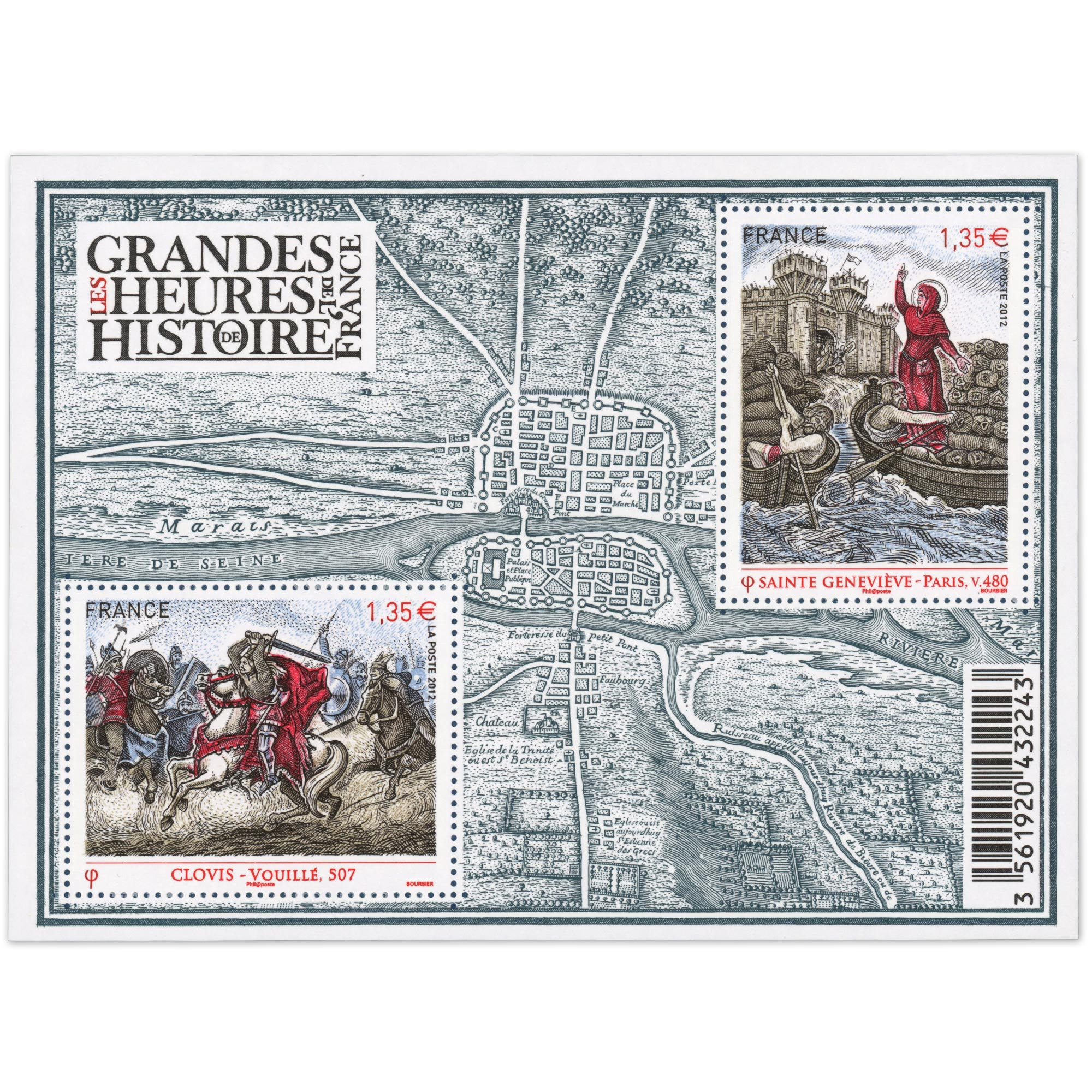 FEUILLET N°F4704 "GRANDES HEURES HISTOIRE DE FR" TIMBRES NEUFS** DE FRANCE LUXE