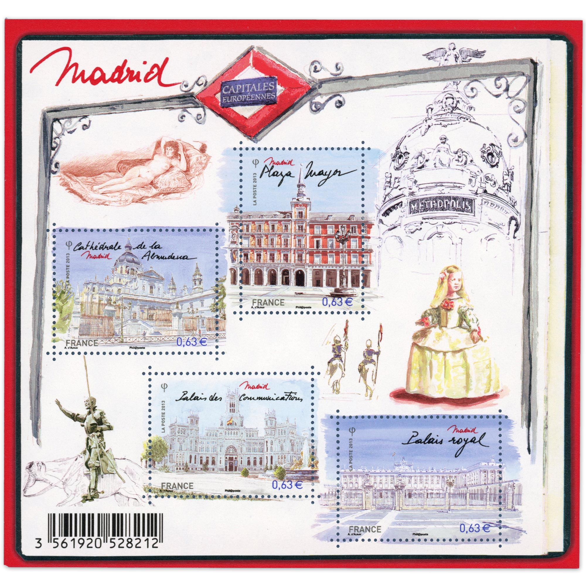 FEUILLET N°F4730 "CAPITALES EUROPÉENNES MADRID" TIMBRES NEUFS** DE FRANCE LUXE