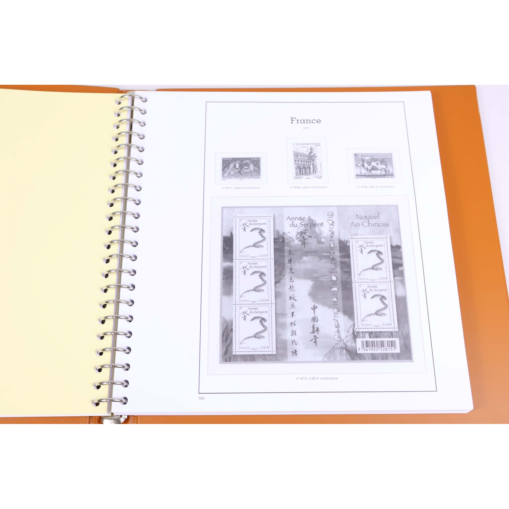 CLASSEUR HAUT DE GAMME YVERT ET TELLIER POUR COLLECTION DE FRANCE DE 2012 À 2015