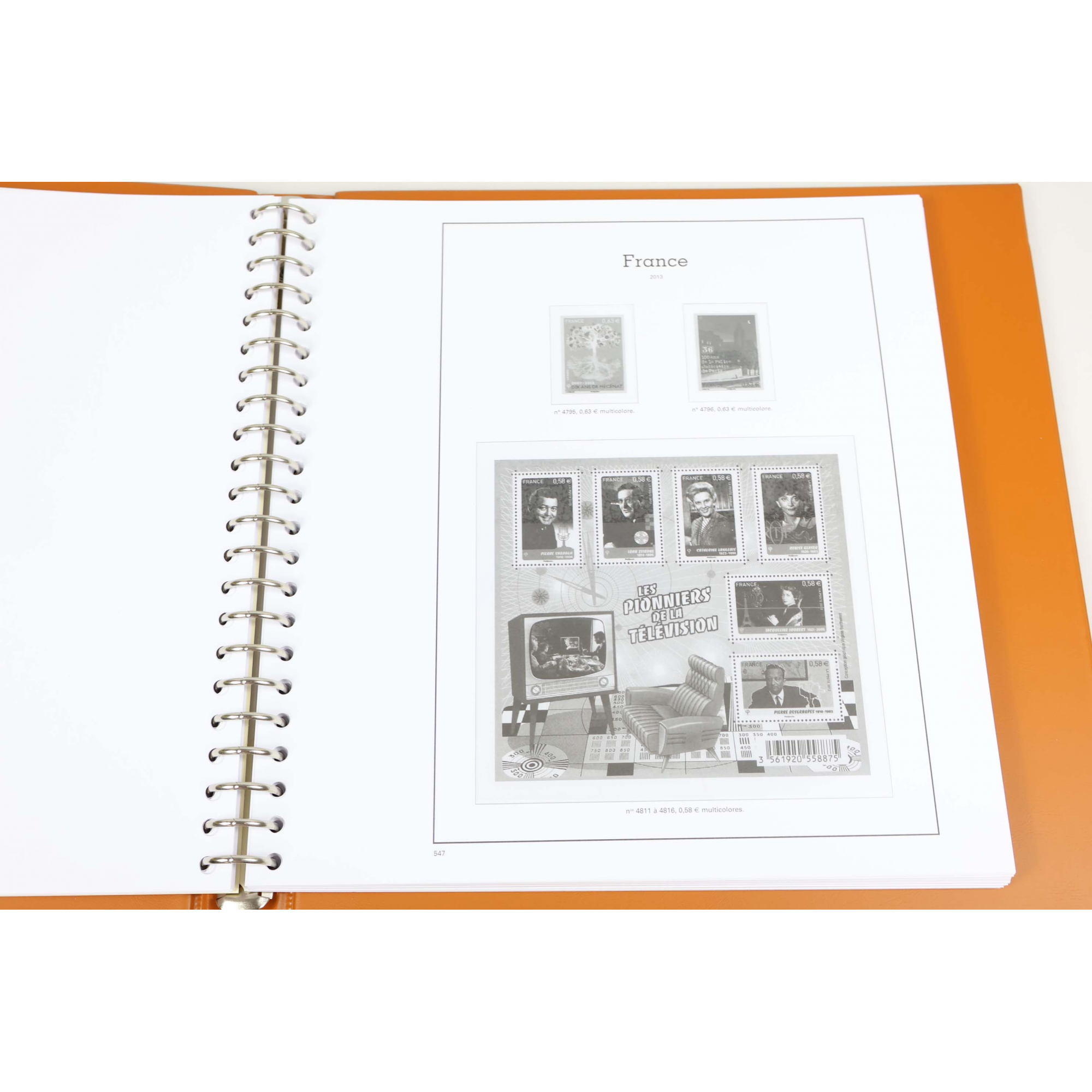 CLASSEUR HAUT DE GAMME YVERT ET TELLIER POUR COLLECTION DE FRANCE DE 2012 À 2015