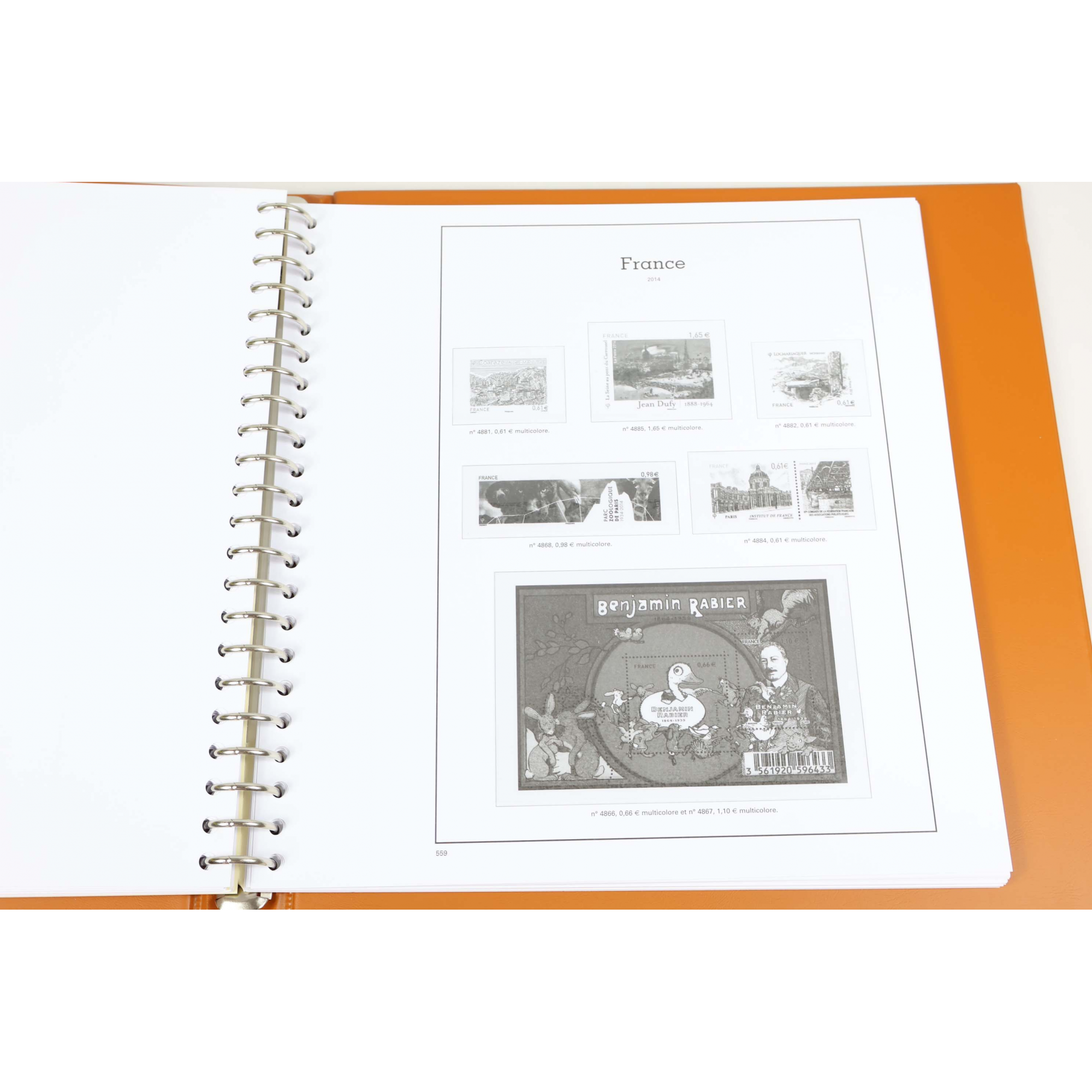 CLASSEUR HAUT DE GAMME YVERT ET TELLIER POUR COLLECTION DE FRANCE DE 2012 À 2015