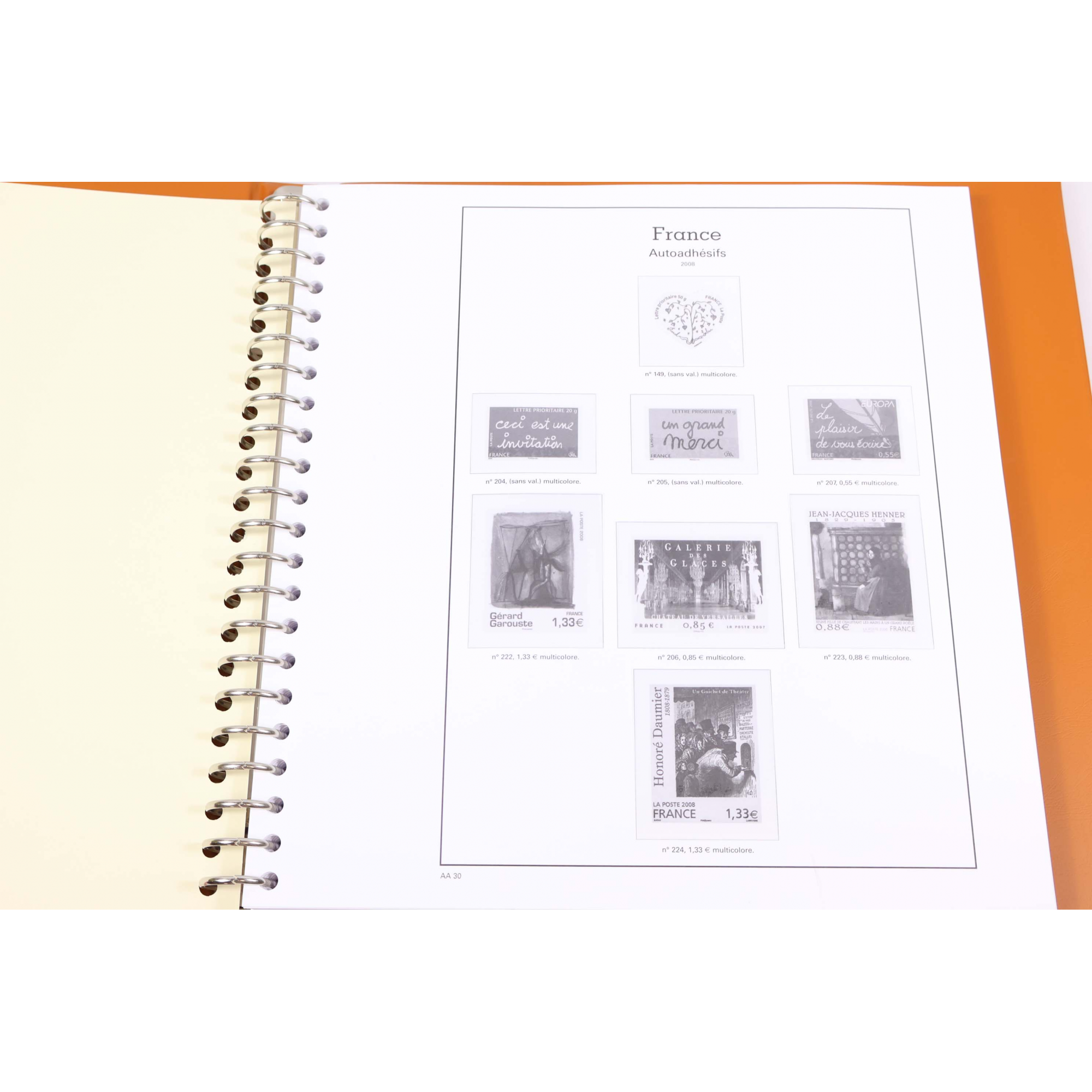 CLASSEUR YVERT ET TELLIER SUPRA POUR LA FRANCE TIMBRES AUTOADHÉSIFS 2008 À 2014