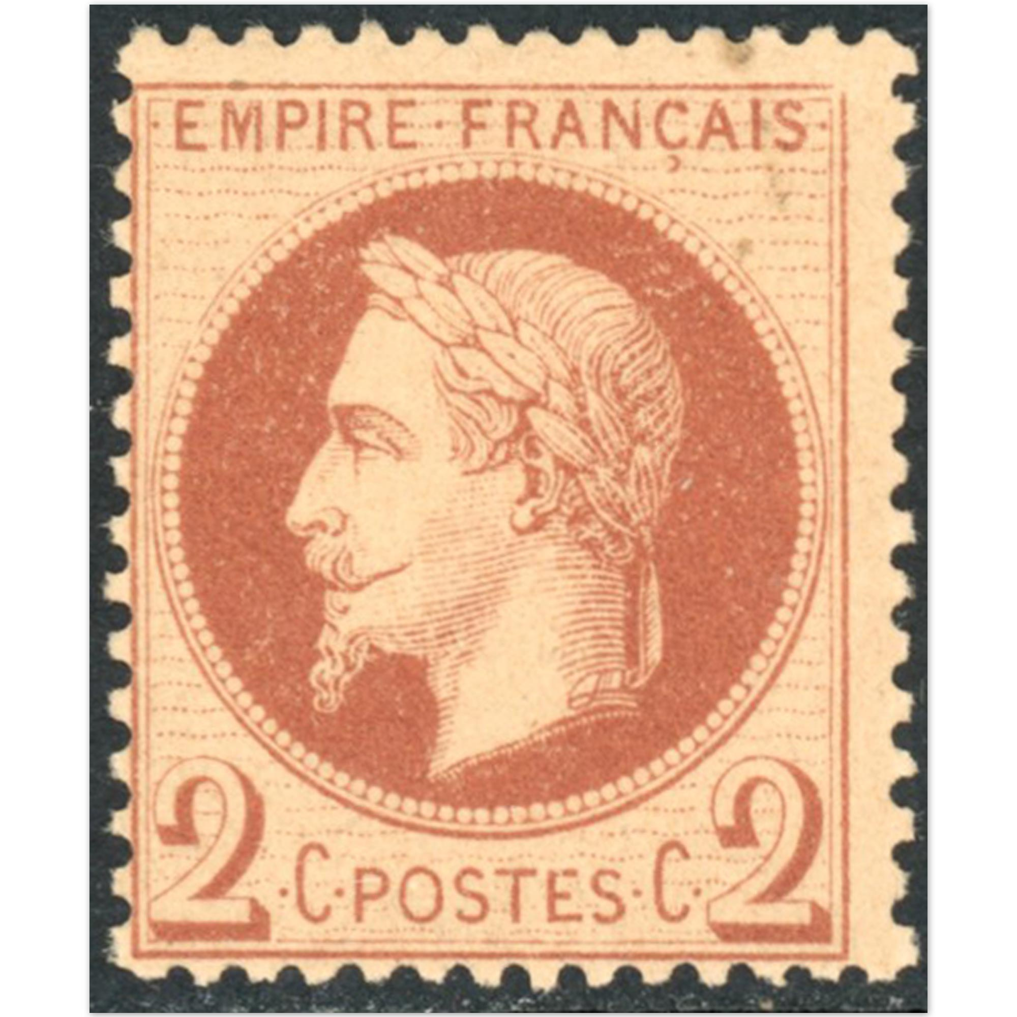 NAPOLÉON N°26A TIMBRE CLASSIQUE DE FRANCE NEUF SIGNÉ EXPERT JF BRUN ANNÉE 1862