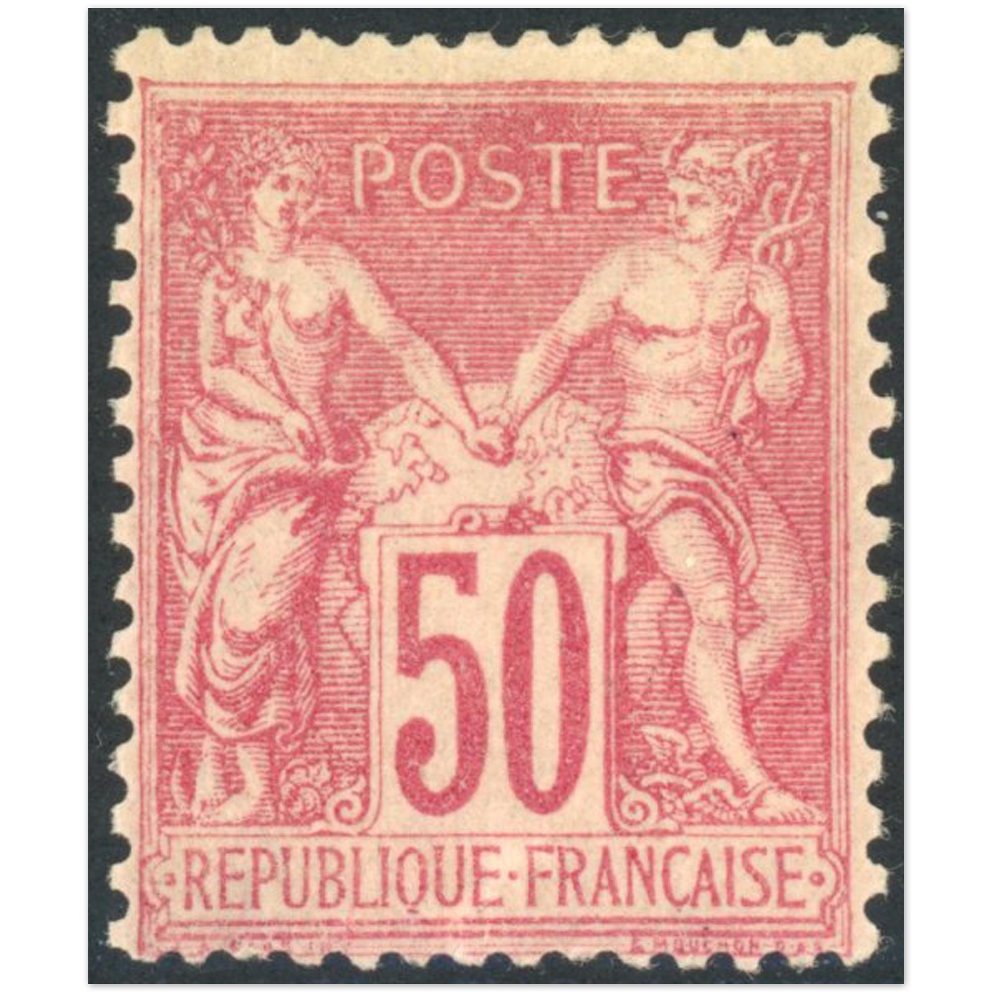 TYPE SAGE N°104 TIMBRE CLASSIQUE DE FRANCE NEUF* SIGNÉ EXPERT JF BRUN ANNÉE 1900