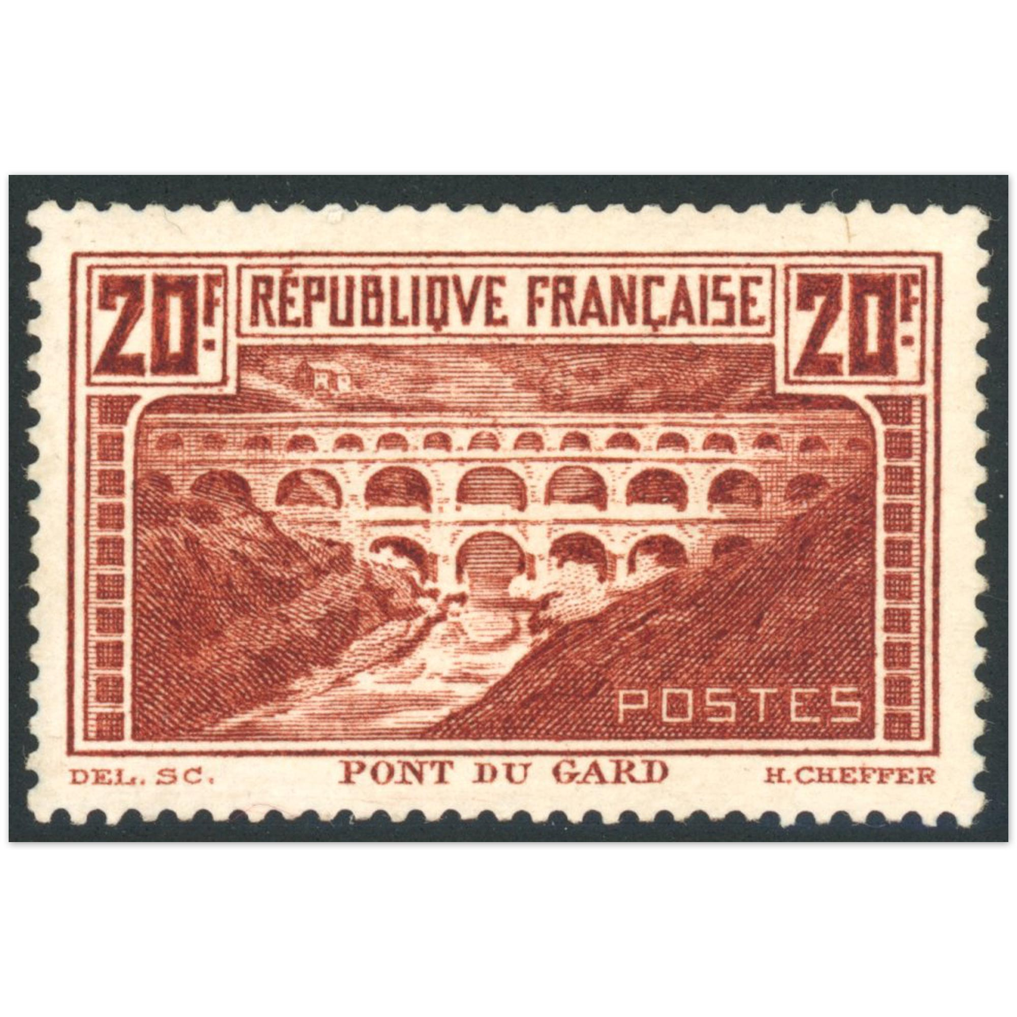 PONT DU GARD TYPE 1 N°262A TIMBRE NEUF** SIGNÉ EXPERT JF BRUN QUALITÉ LUXE