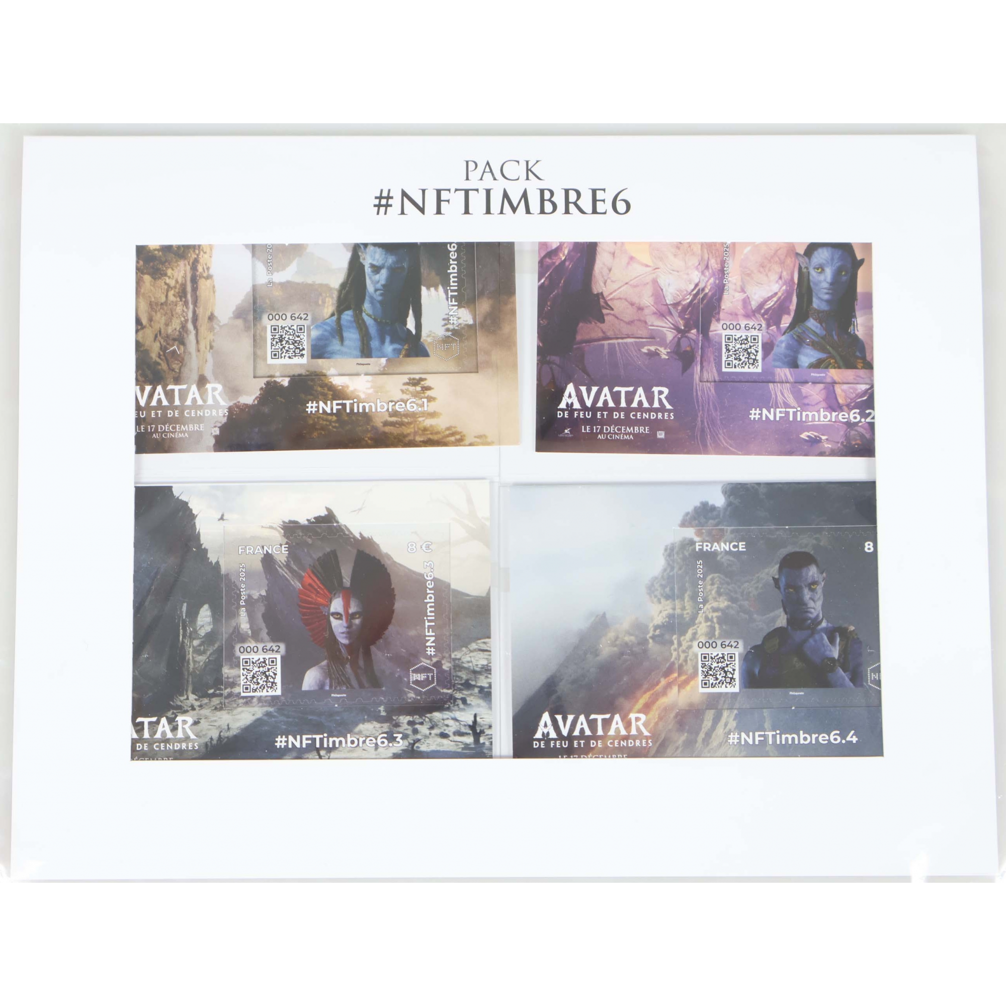 NFT TIMBRE 6 - PACK AVATAR SÉRIE COMPLÈTE 4 BLOCS - NEUF SCELLÉ NFTIMBRE6