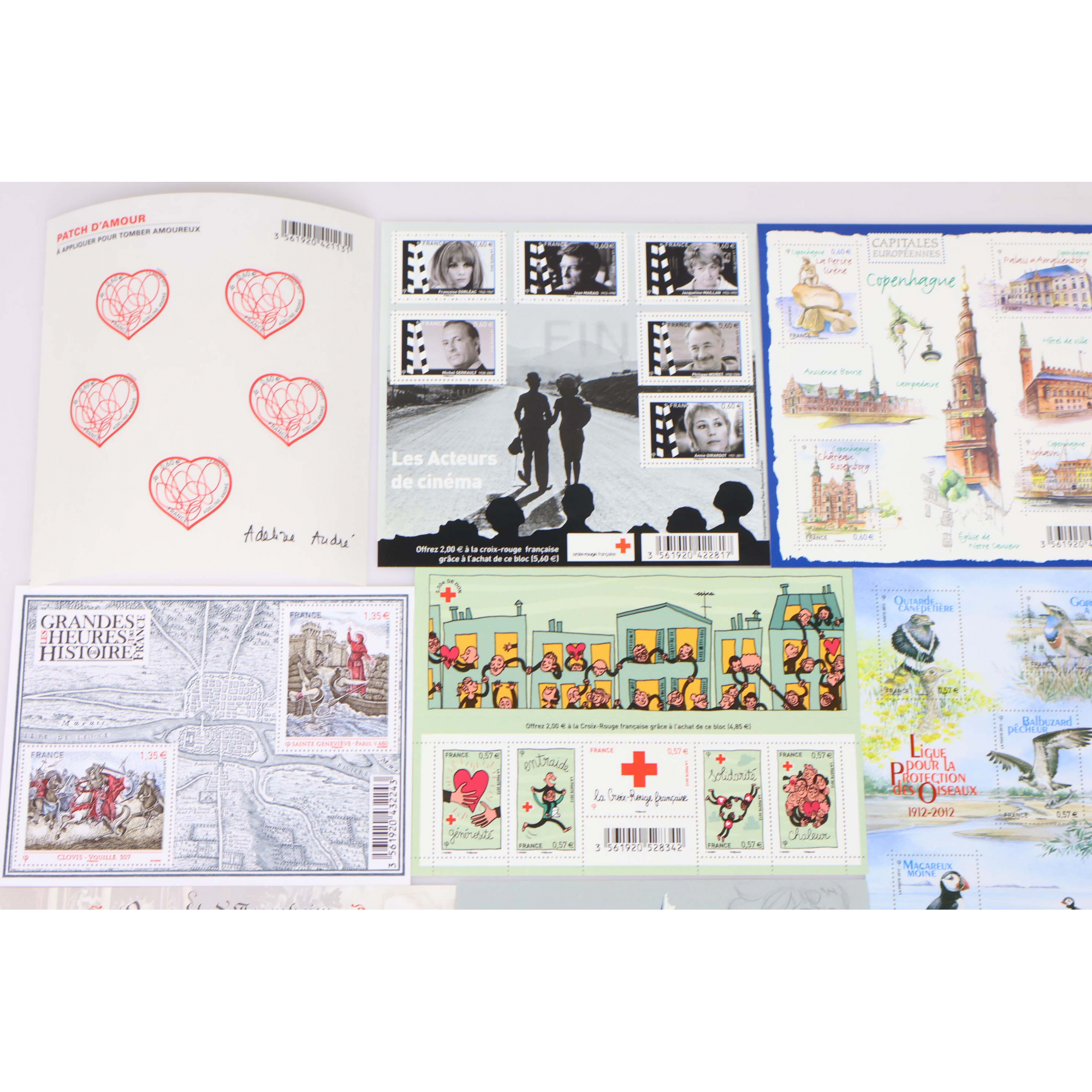 LOT DE TIMBRES ET BLOCS-FEUILLETS NEUFS** DE L'ANNEE 2012 FACIALE 78€