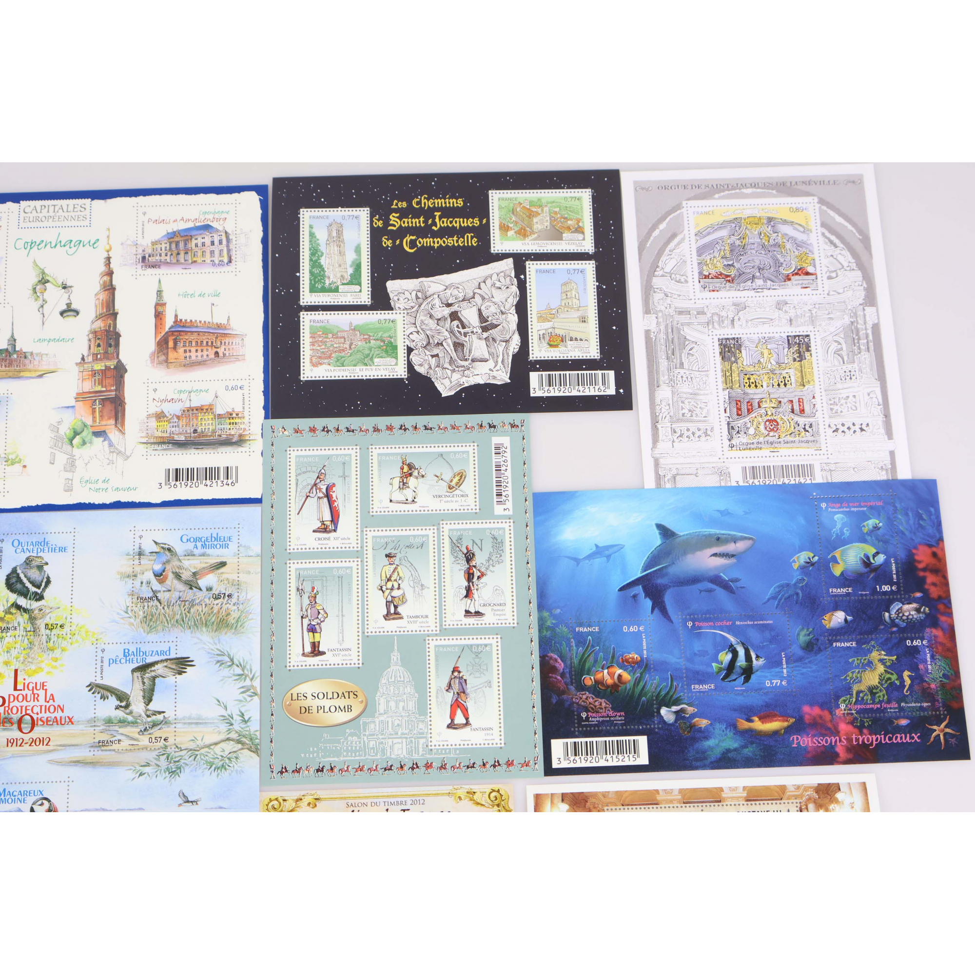LOT DE TIMBRES ET BLOCS-FEUILLETS NEUFS** DE L'ANNEE 2012 FACIALE 78€