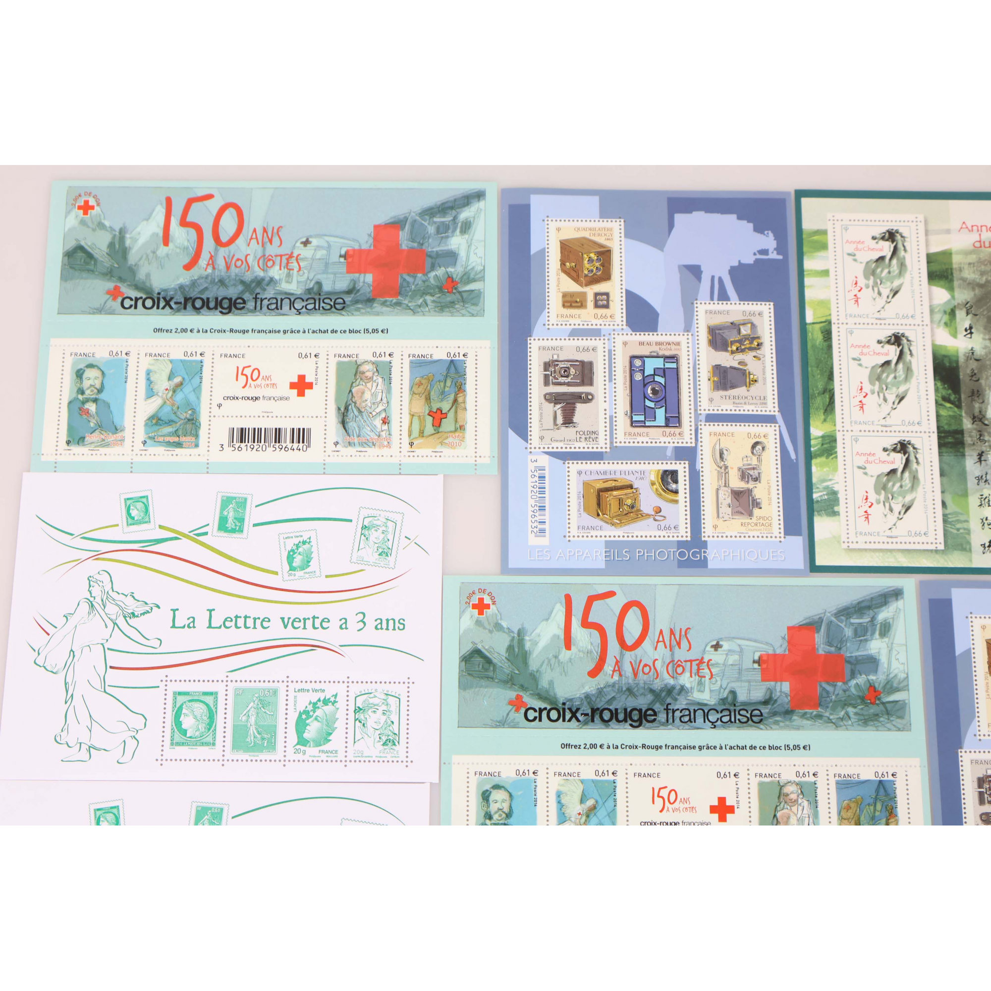 LOT DE TIMBRES ET BLOCS-FEUILLETS NEUFS** DE L'ANNEE 2014 FACIALE 70€