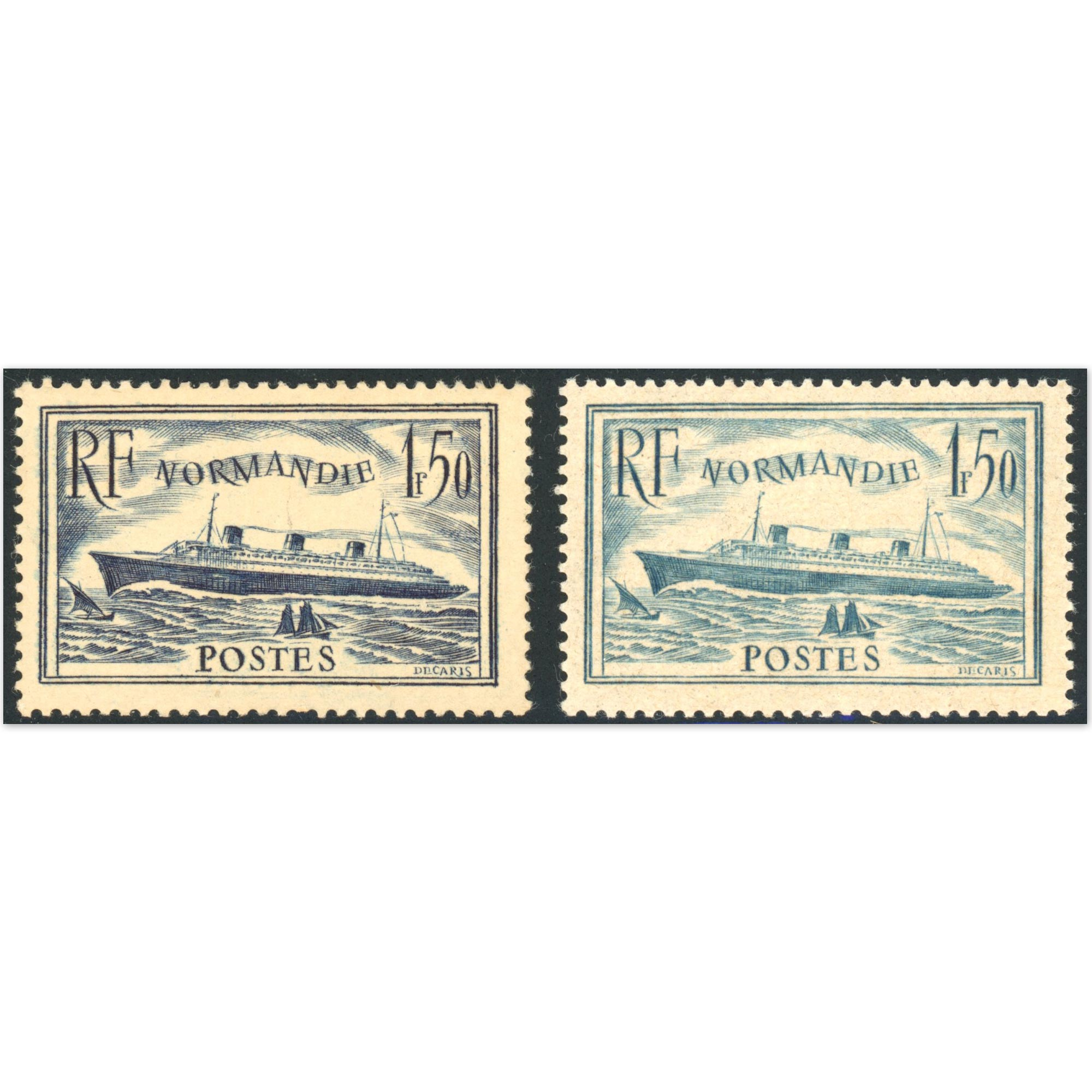 PAQUEBOTS NORMANDIE N°299 ET 300 TIMBRES NEUFS** SIGNÉ EXPERT JF BRUN LUXE