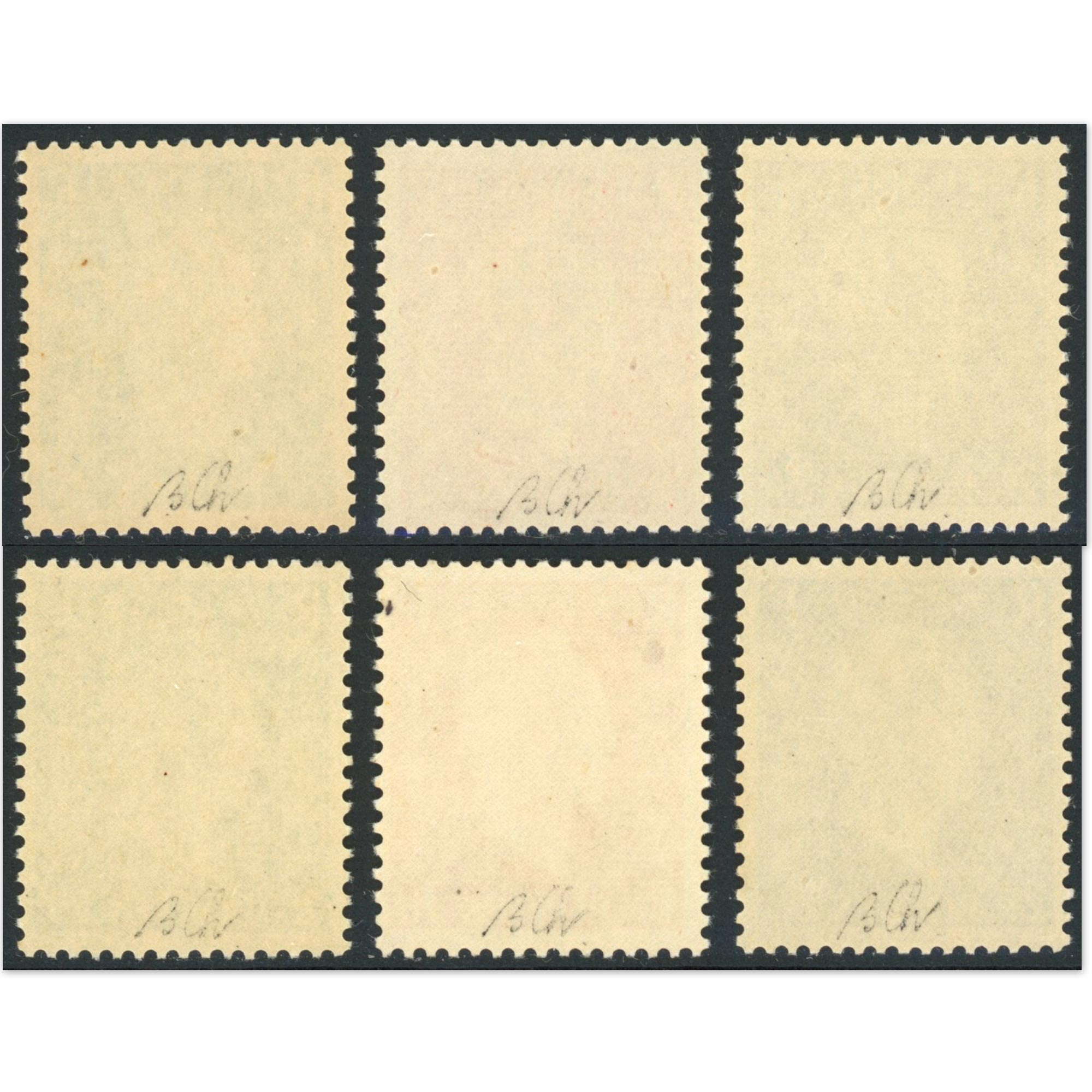 SÉRIE NON ÉMISE DE DULAC N°701A À 701F TIMBRES DE FRANCE NEUFS** SIGNÉS BRUN