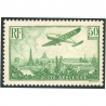 POSTE AÉRIENNE N°14 AVION SURVOLANT PARIS TIMBRE DE FRANCE NEUF** SIGNÉ BRUN