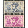 JACQUES CARTIER N°296-297 TIMBRES NEUFS SANS CHARNIÈRE SIGNÉS BRUN GOMME JAUNIE