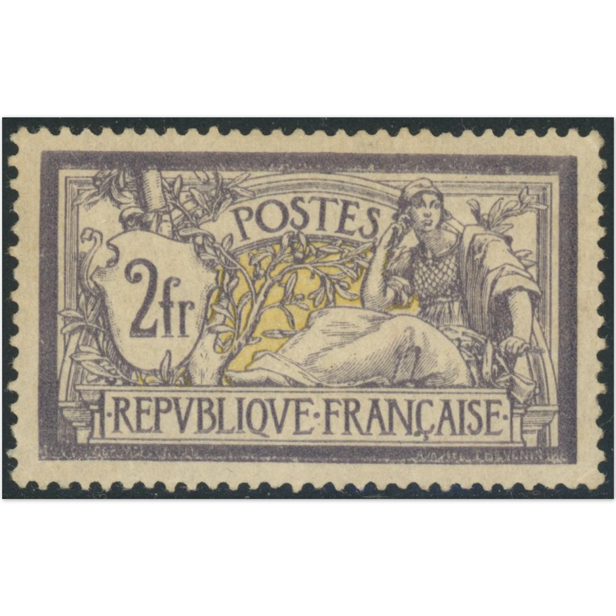 MERSON N°122 TIMBRE NEUF DE FRANCE SIGNÉ BRUN ANNÉE 1900 CHARNIÈRE IMPORTANTE