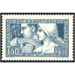 CAISSE D'AMORTISSEMENT N°252 TIMBRE DE FRANCE NEUF** SIGNÉ BRUN ANNÉE 1928