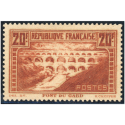 PONT DU GARD N°262e TYPE 2A CHAUDRON CLAIR SIGNÉ BRUN TIMBRE DE FR COTE 535€