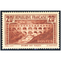 PONT DU GARD N°262A TYPE 1 SIGNÉ BRUN TIMBRE DE FRANCE COTE 350€ ANNÉE 1930