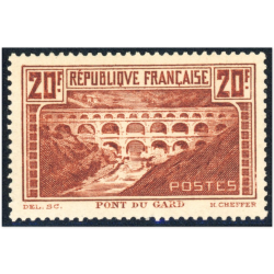 PONT DU GARD N°262A TYPE 1 SIGNÉ BRUN TIMBRE DE FRANCE COTE 350€ ANNÉE 1930