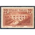 PONT DU GARD N°262A TYPE 1 SIGNÉ BRUN TIMBRE DE FRANCE ANNÉE 1930 COTE 350€