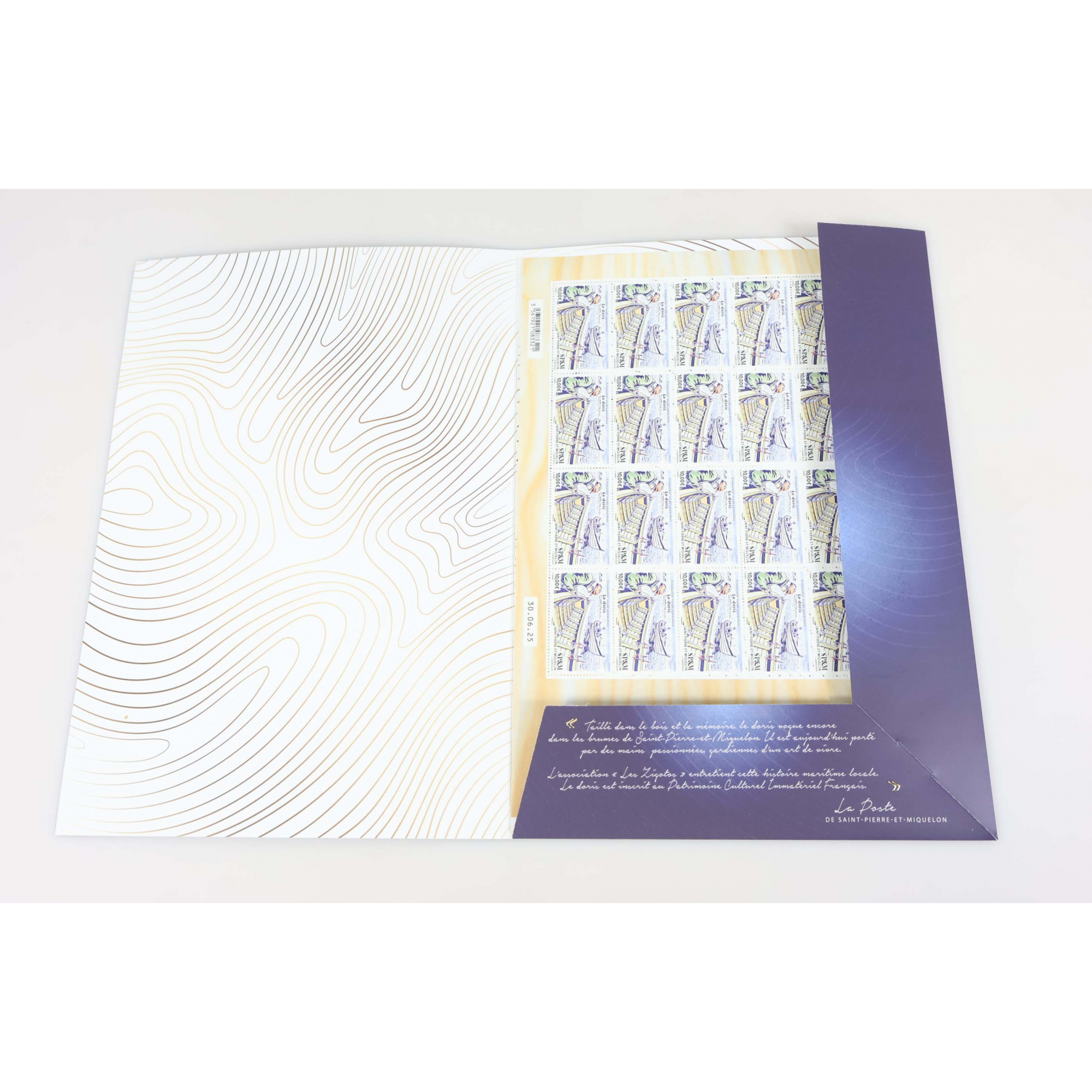 FEUILLE DE 20 TIMBRES NEUFS** SAINT PIERRE ET MIQUELON LE DORIS 250 EXEMPLAIRES