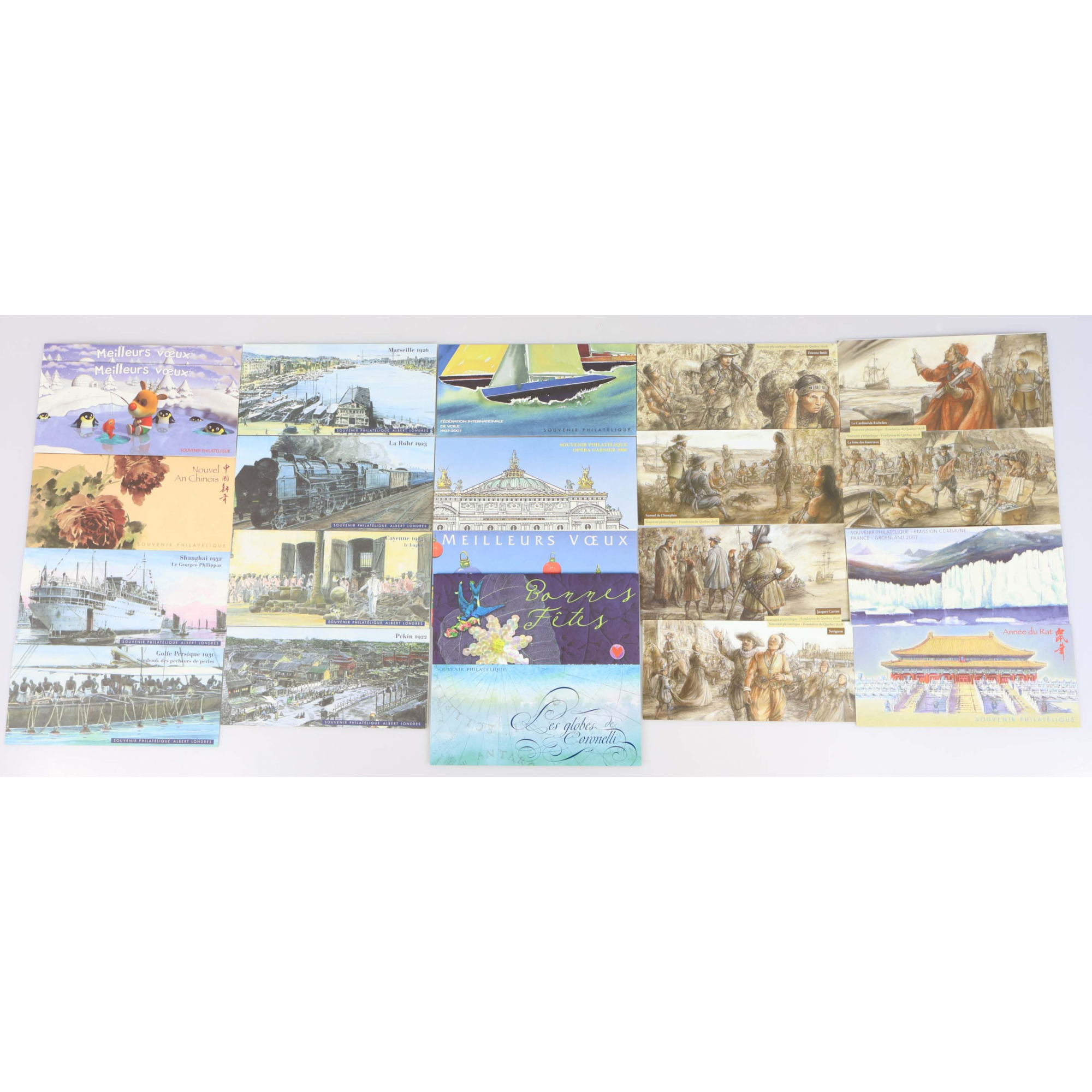 LOT DE BLOCS SOUVENIRS N°15 À 35 COMPLET ANNÉES 2006 À 2008 NEUFS** LUXE